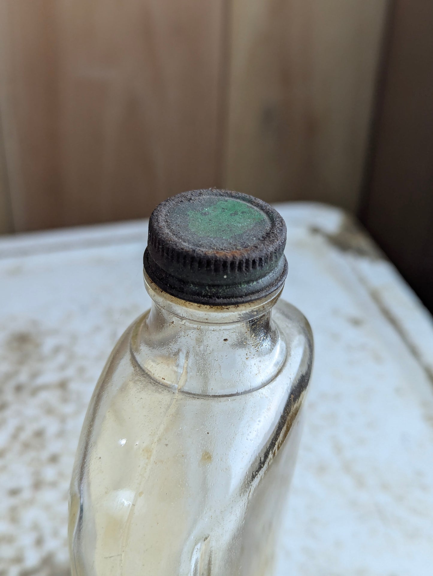 1920s Rolls & Darlington Olive Oil Medicine Bottle with Label and Cap