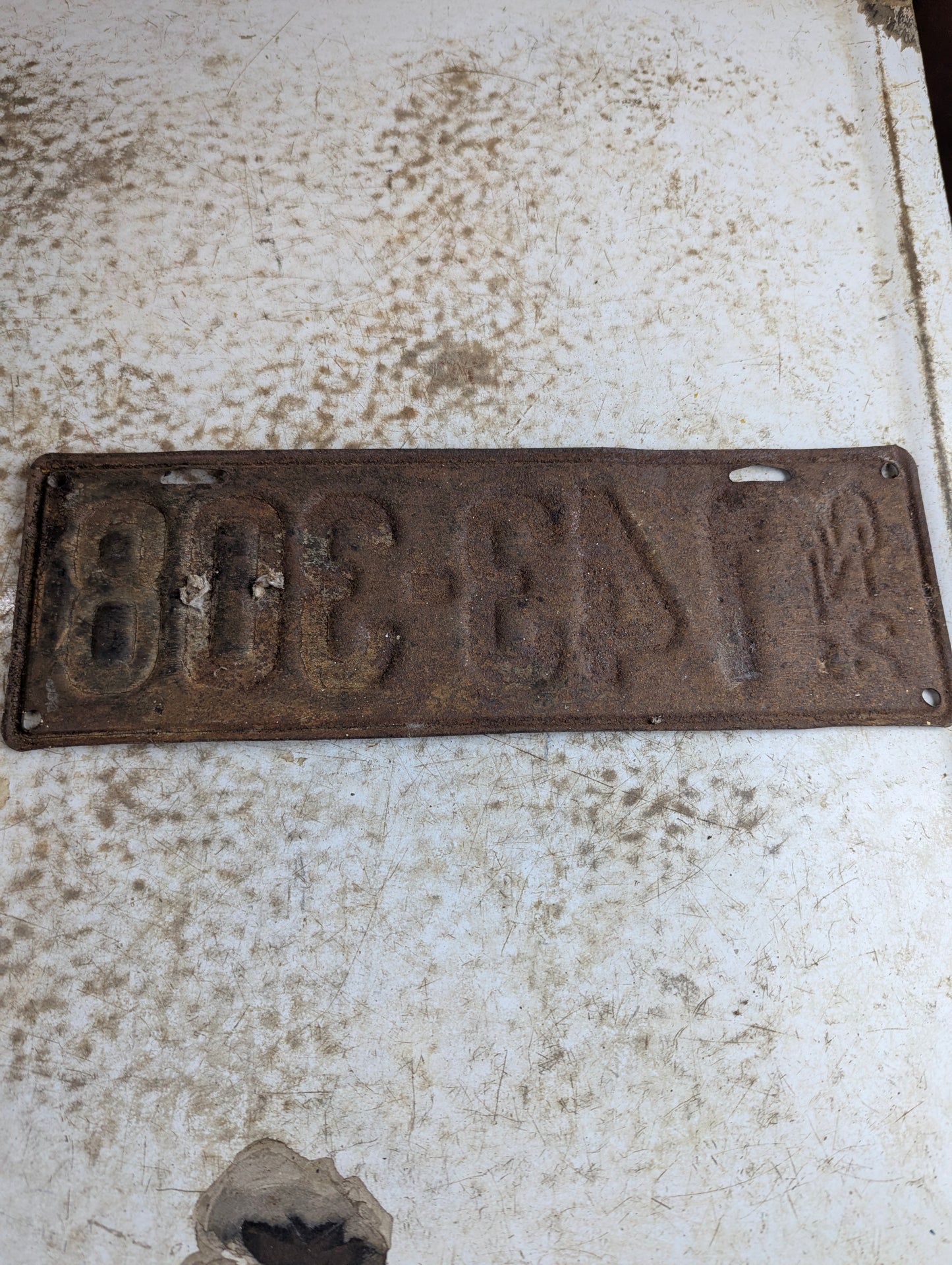 1921 Ontario License Plate