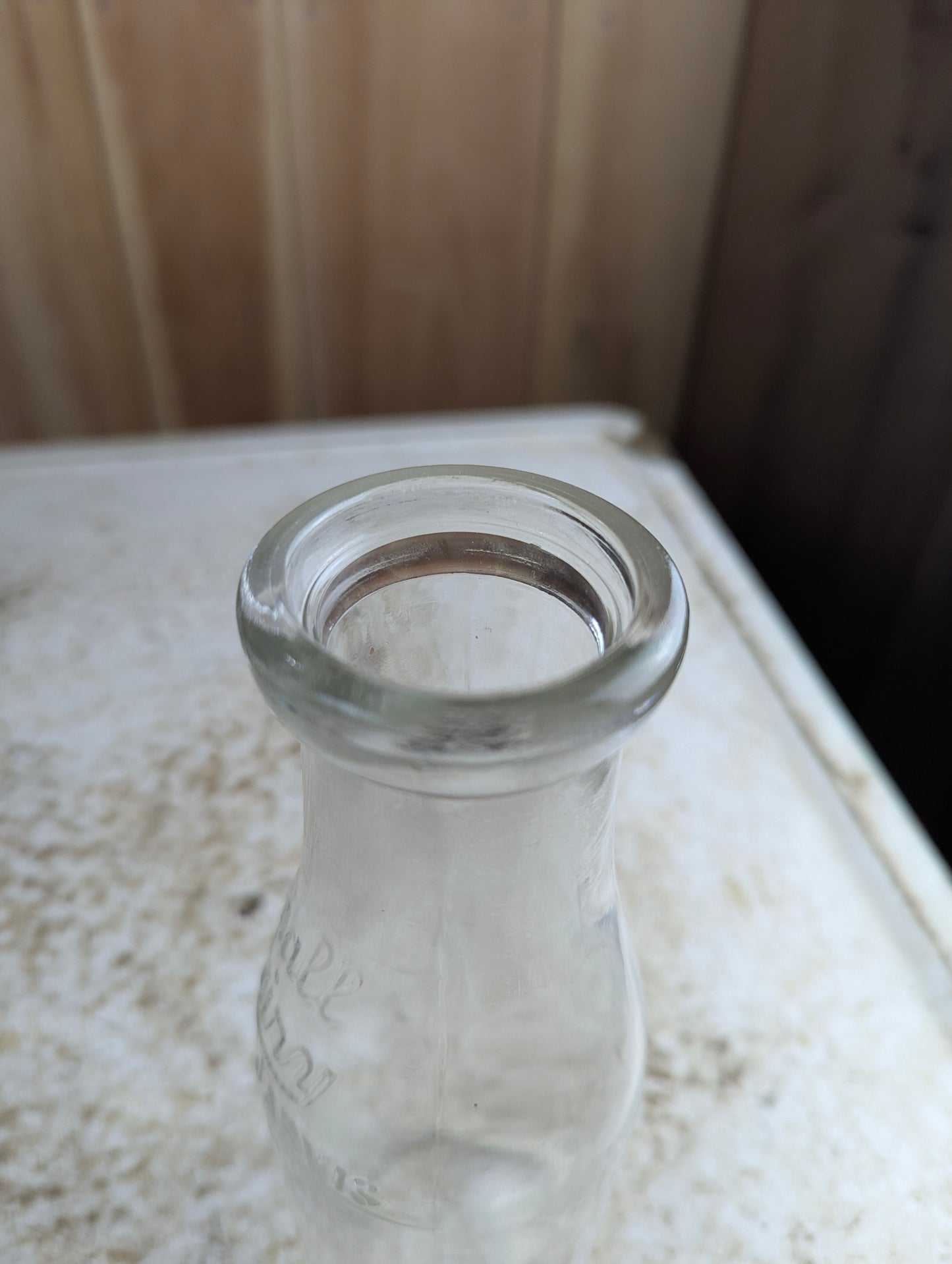Vintage Marshall Dairy Jarvis Embossed Pint Milk Bottle