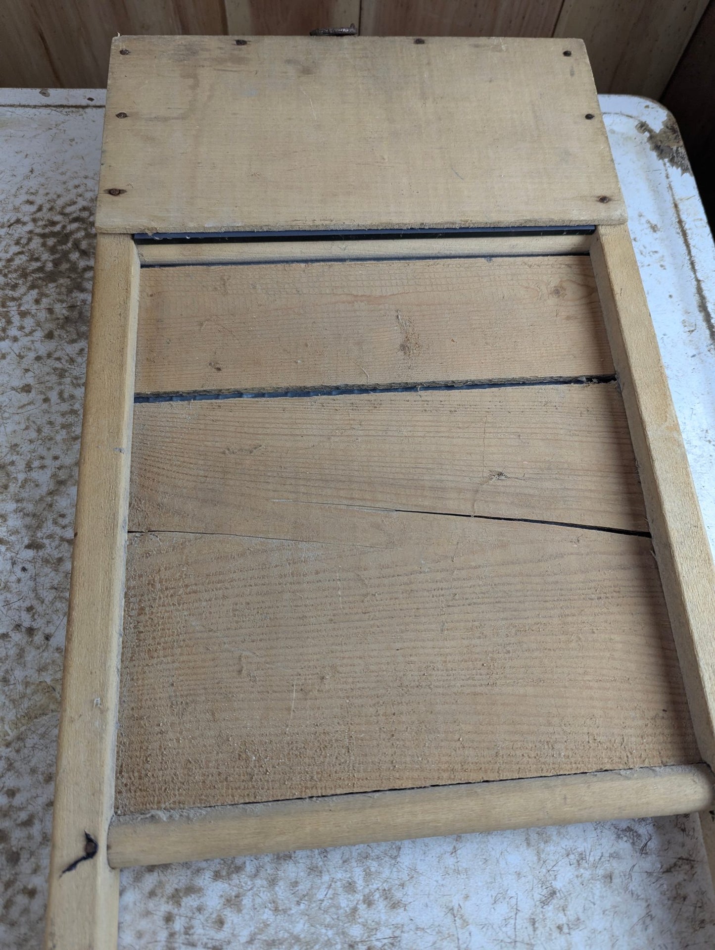 Vintage Small Washboard with Mirror