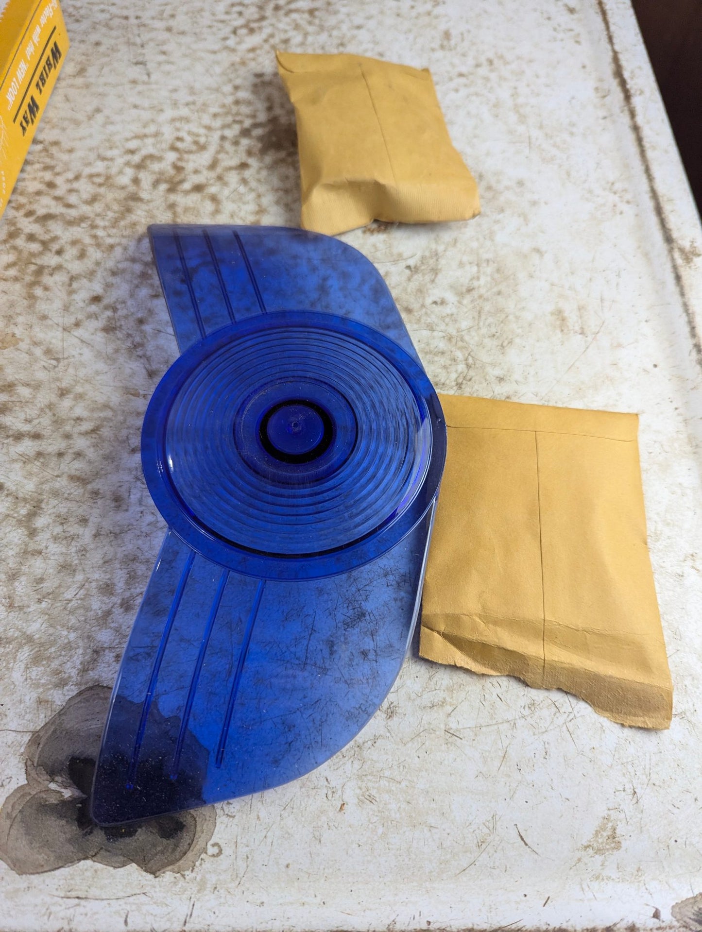 1950sBlue Sinko Whirl Way Bi-Flector Car Bug Deflector Complete in Box
