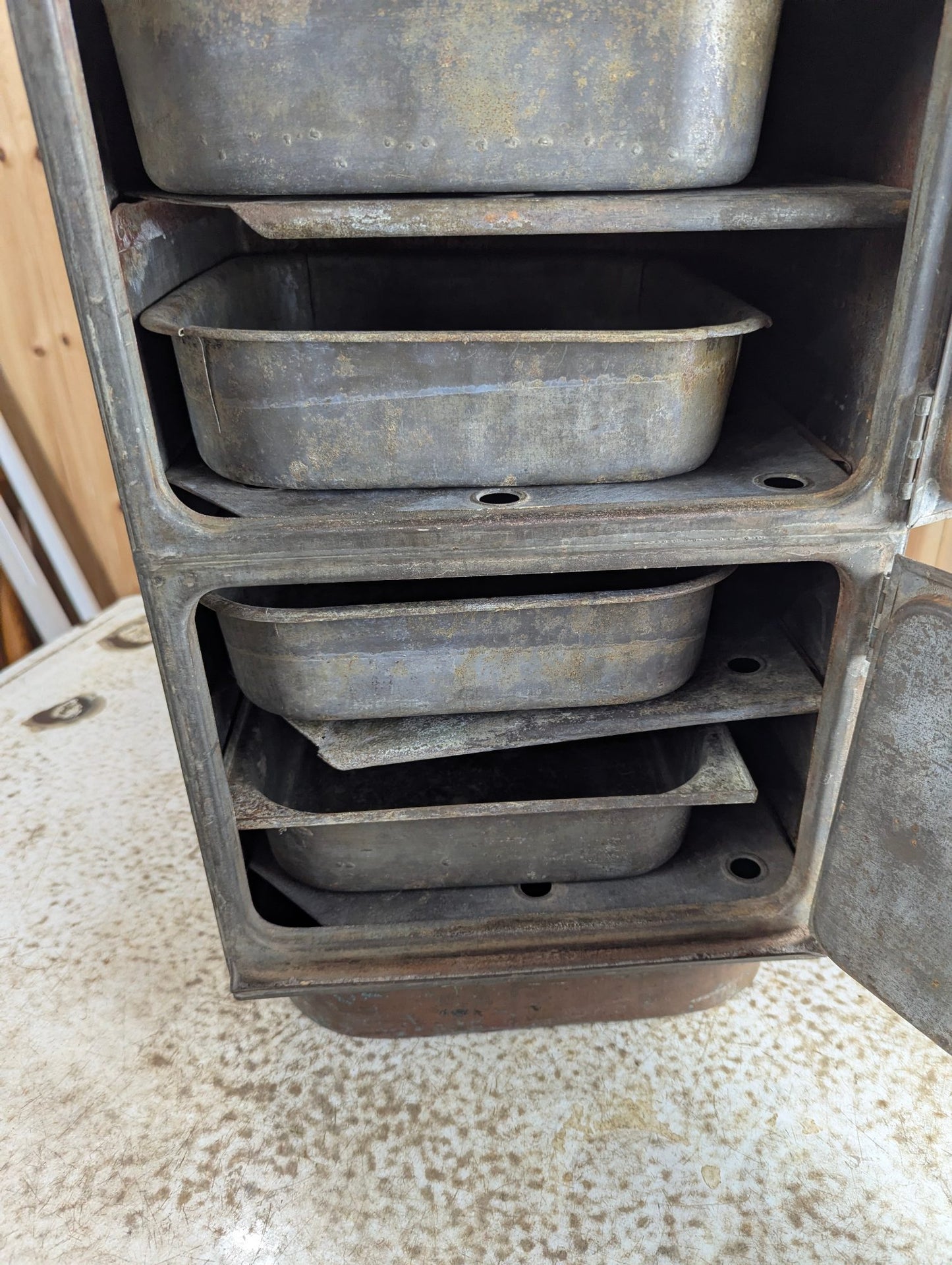 Antique Toledo Toledo Stove-top Steam Cooker with Original Trays and Copper Base