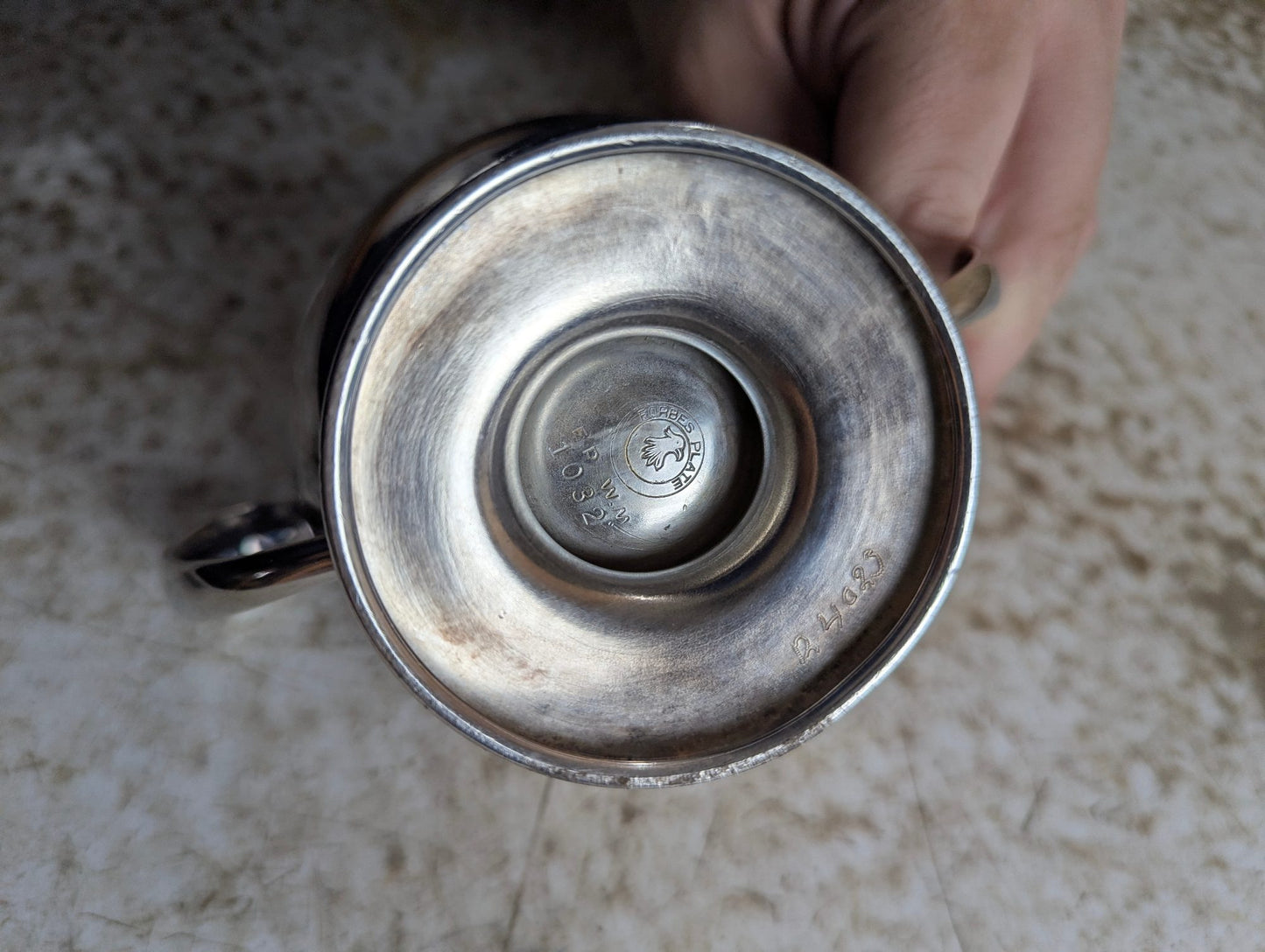 Vintage Forbes Silver-plated creamer and open sugar bowl set