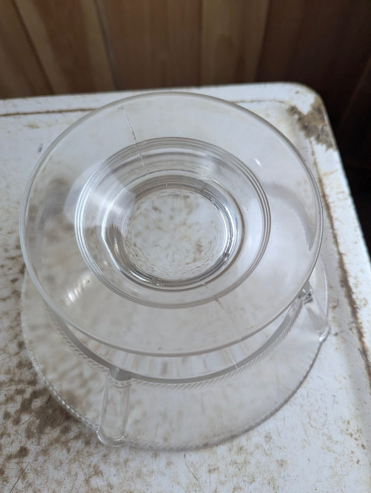 Vintage EAPG Rope Pattern Covered Pedestal Dish with Lid