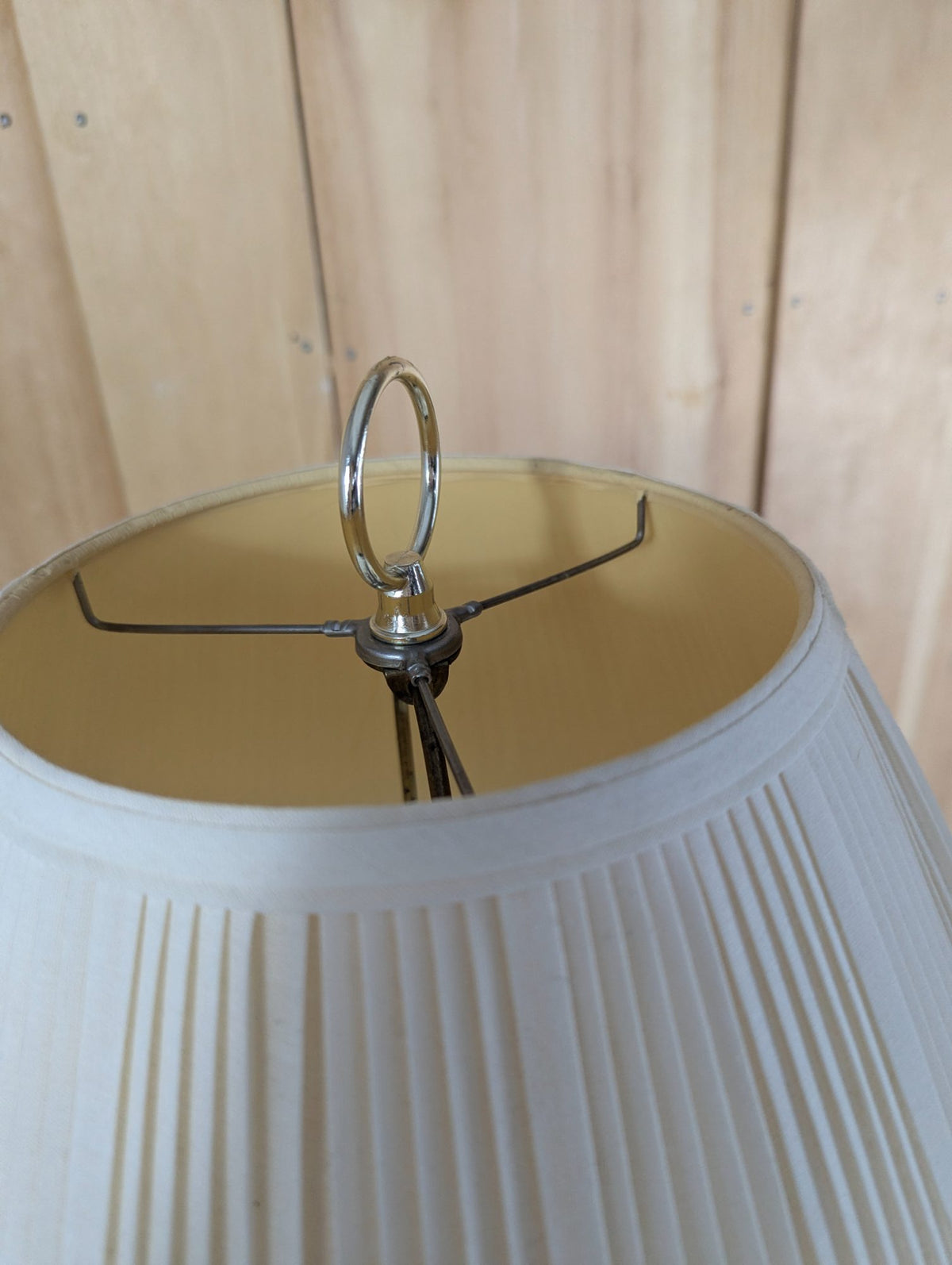 Pair of 28" Hollywood Regency Style Crystal and Brass Table Lamps with Shades