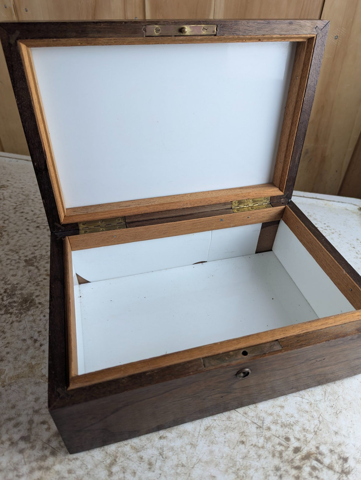 Vintage Wood Humidor Tobacco Box