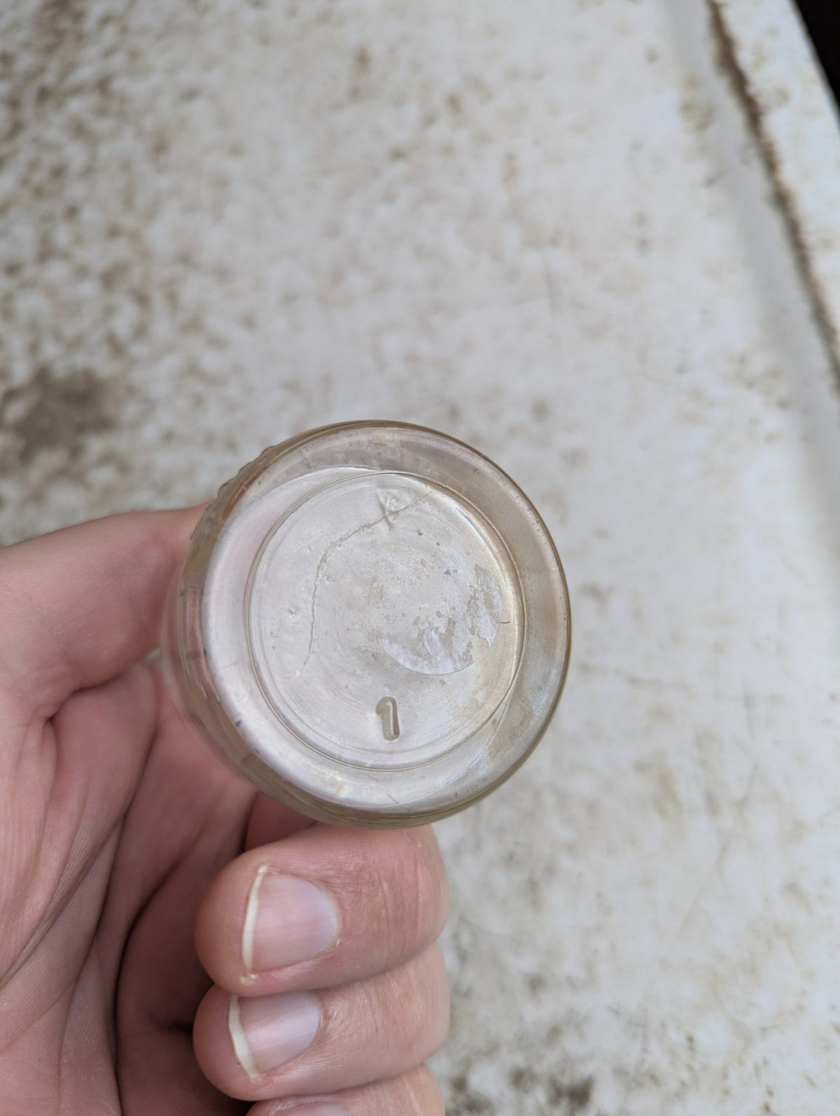 1920s Sheaffer Skrip Ink Clear Embossed Glass Bottle