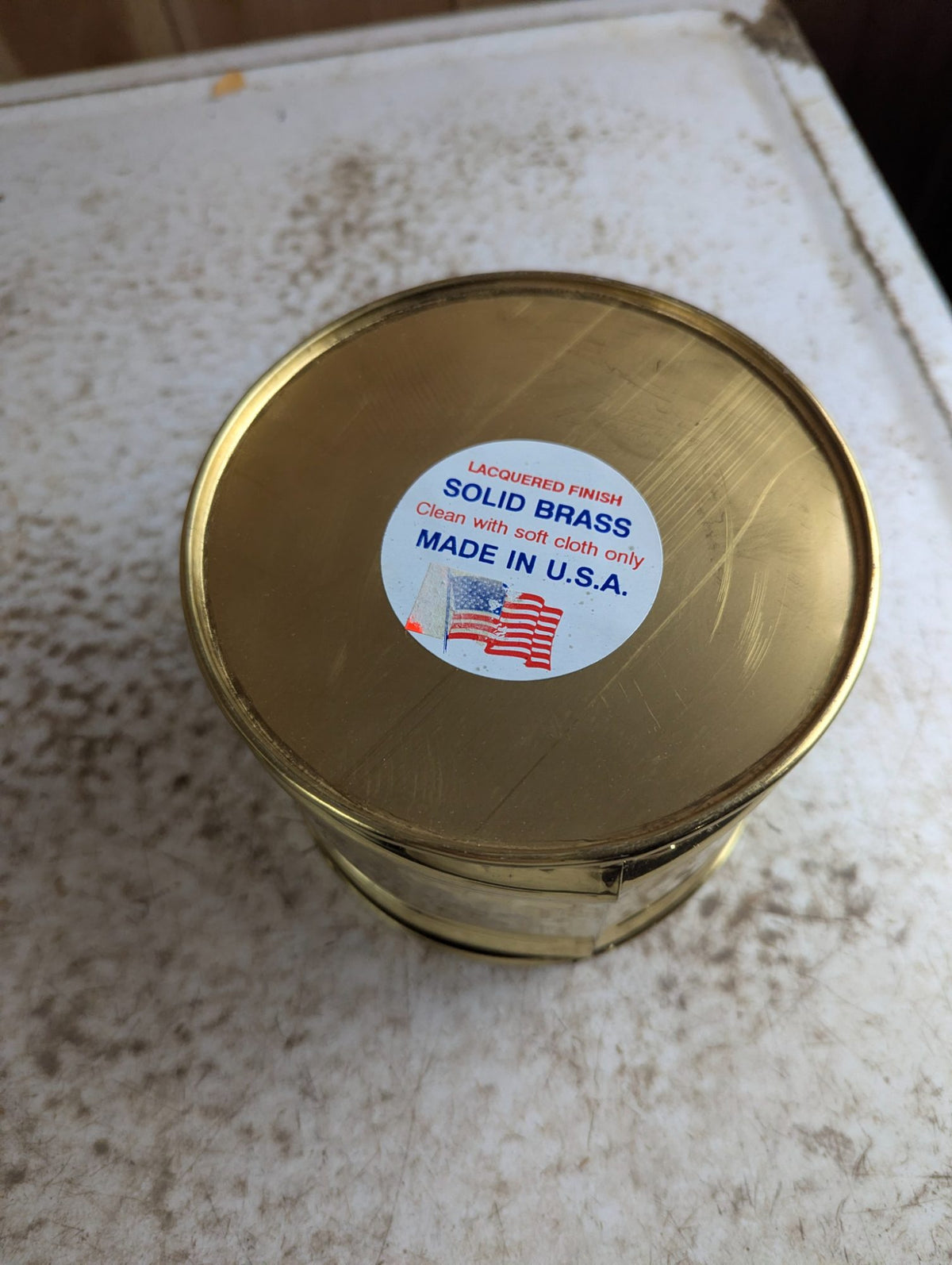 Hammered Brass Planter 6"