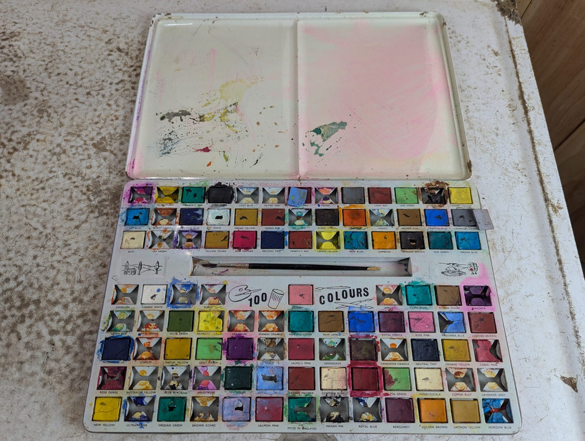 1950s The Fabulous Up to the Moon Tinplate Paintbox