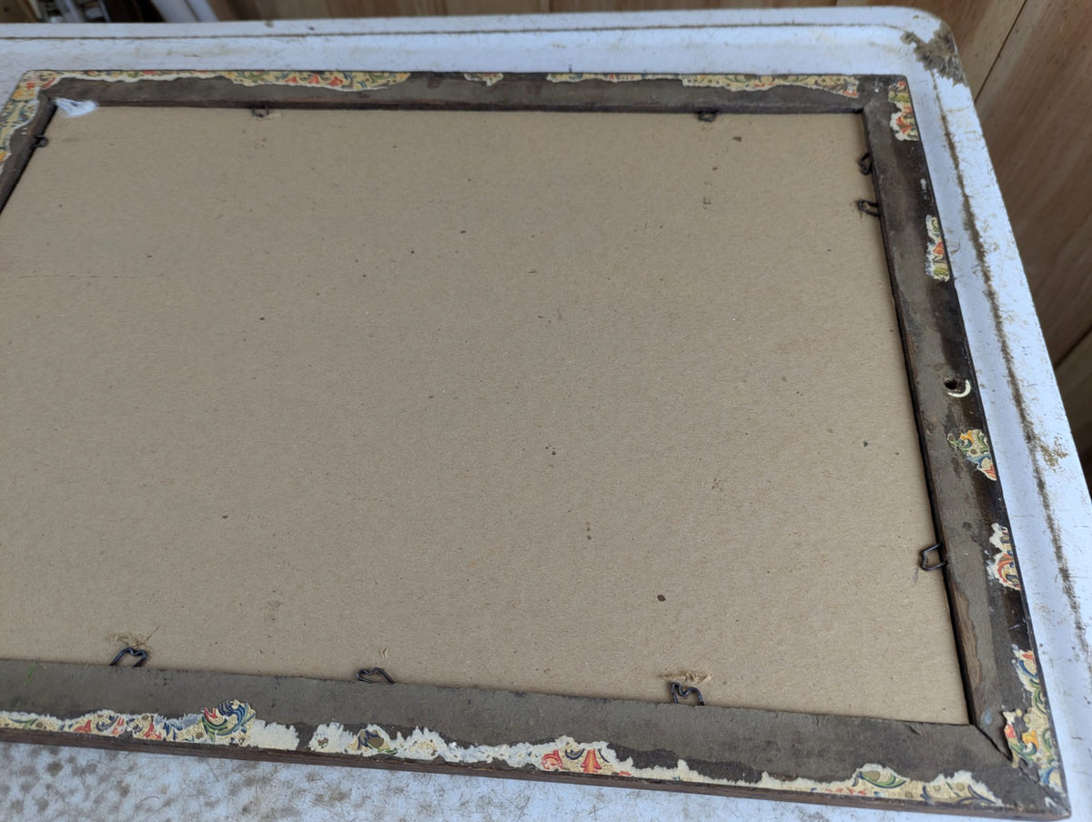1940s Whitebread's Ale & Stout Pub Mirror Wood Frame