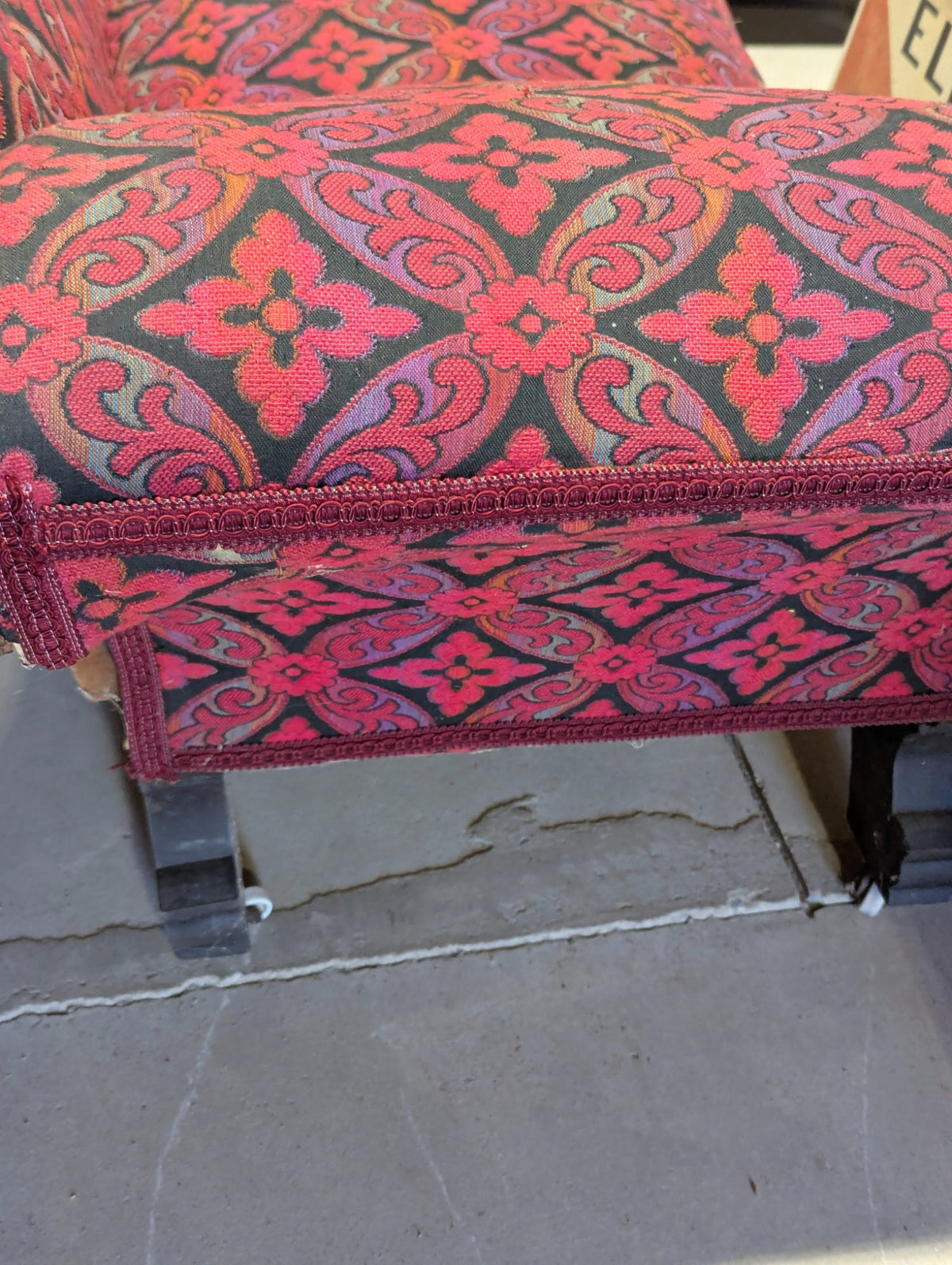 Antique Victorian Eastlake Walnut Fainting Couch
