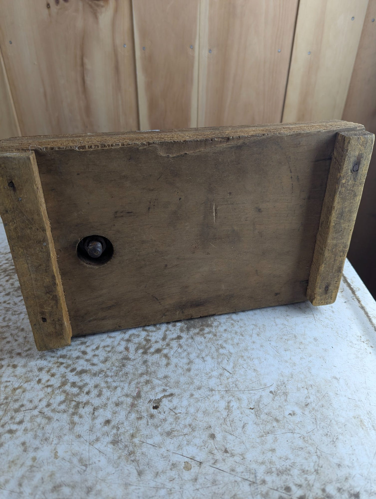 Antique Rustic Tobacco Cutter on 12.5" x 7.5" Board