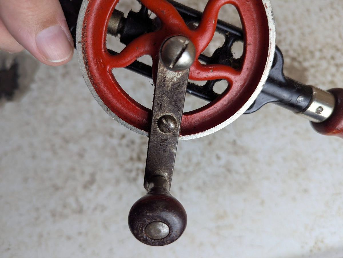 Vintage Miller Falls No. 5 'Egg-Beater' Hand Drill Tool
