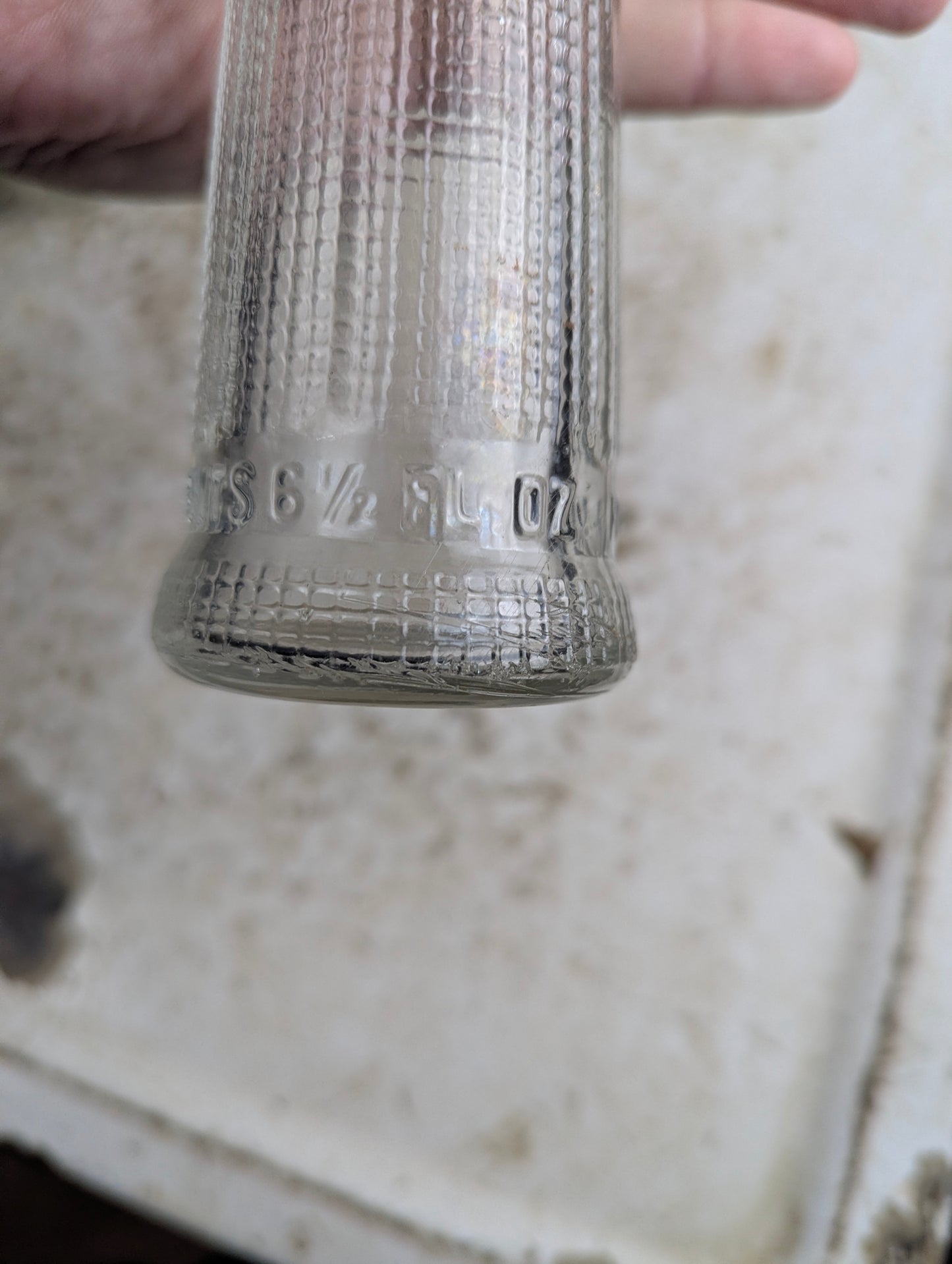 1920s Smile Soda Emboassed Glass 6.5oz Bottle - view 4