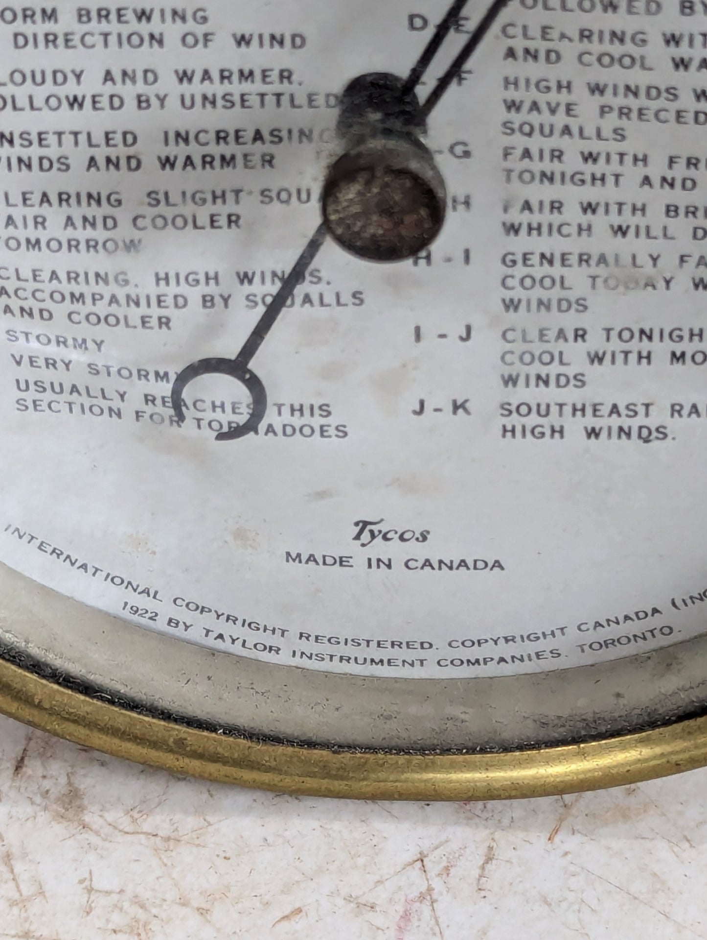 1922 Stormoguide Barometer - view 8