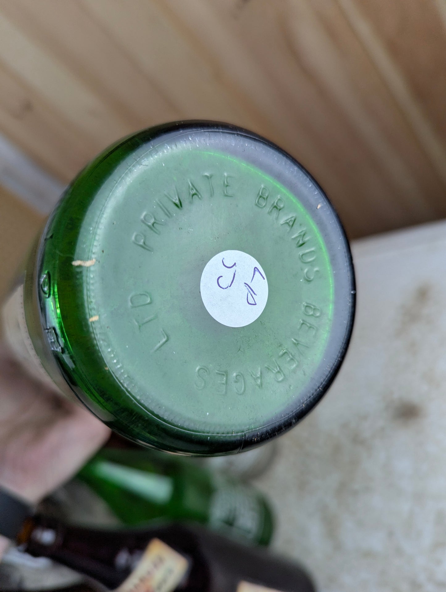 30oz Royal Charger Toronto Green Glass Paper Label Soda Bottle - view 5