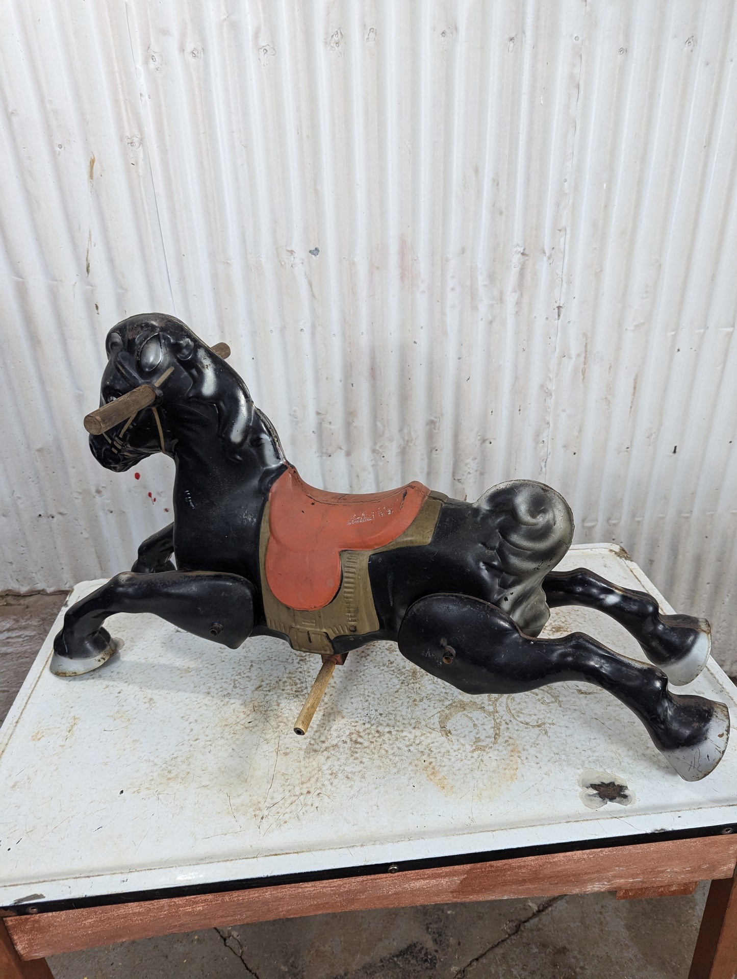 Vintage Metal Horse (missing rocking horse frame)
