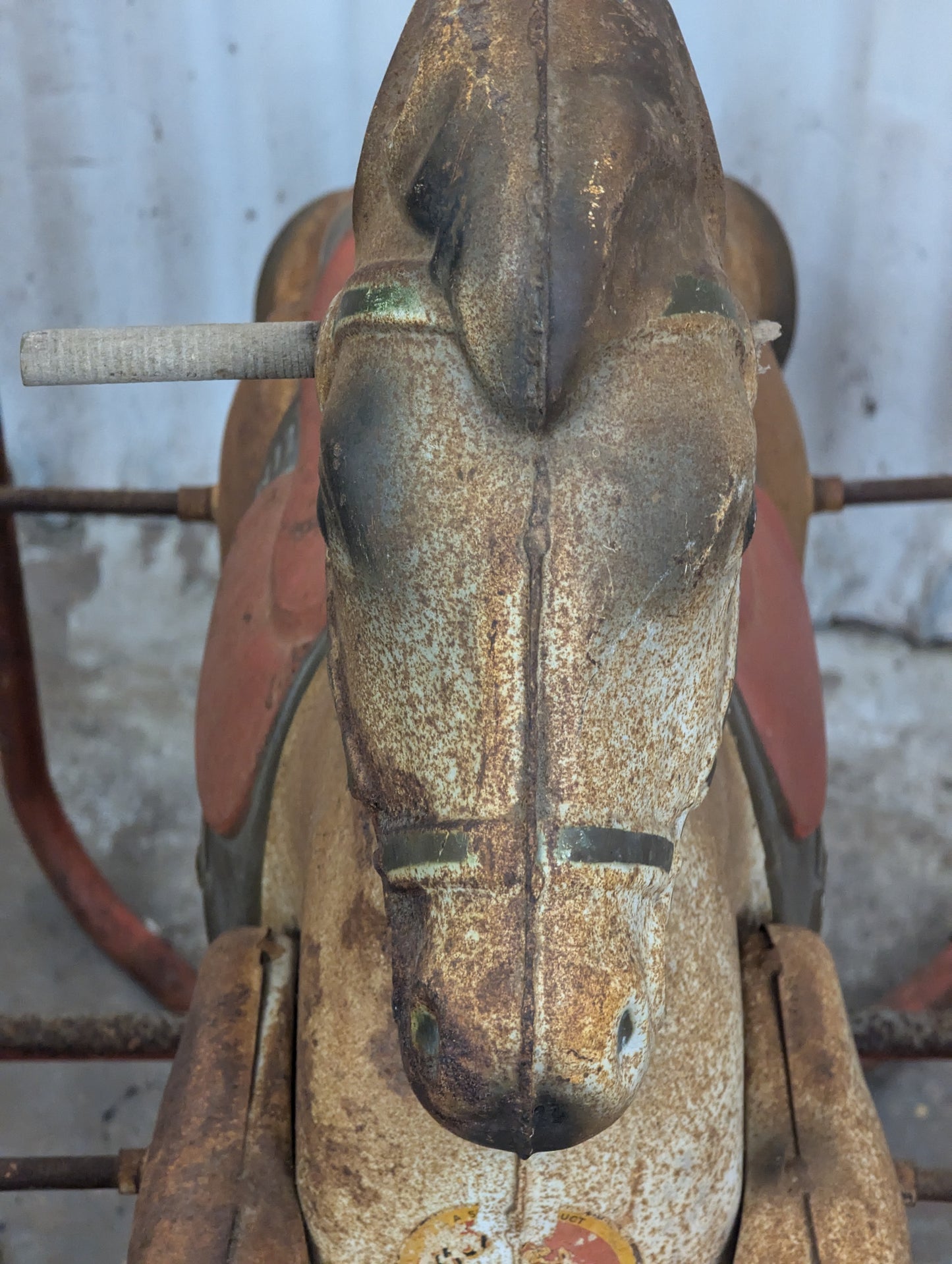 Vintage Metal Rocking Horse