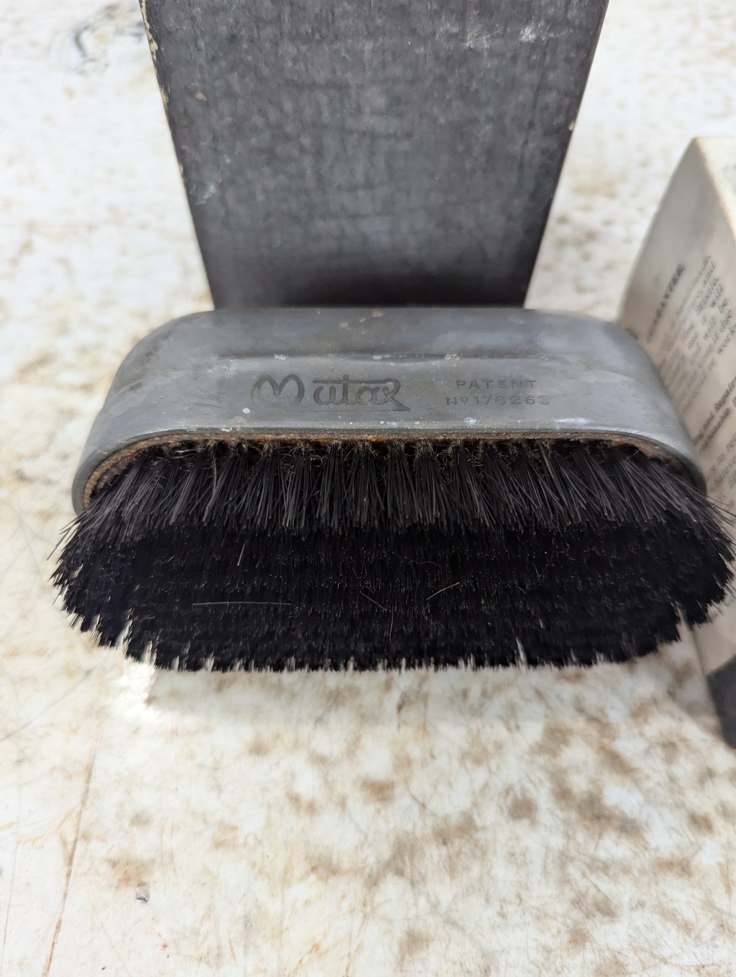 Antique Mutax Dry Cleaning Clothes Brush in Original Box with Instruction Booklet