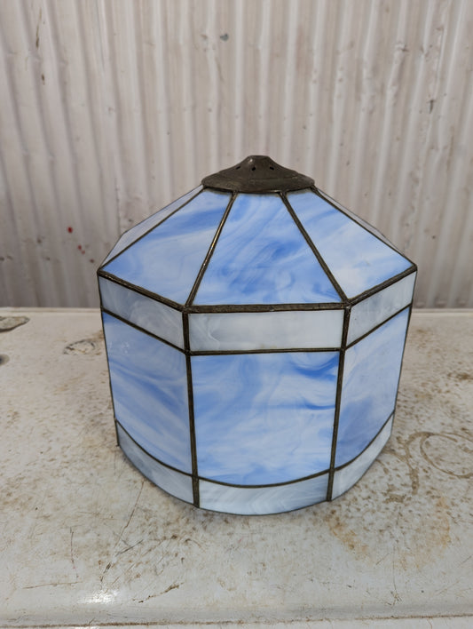Blue Lead Glass Hanging Lamp Shade