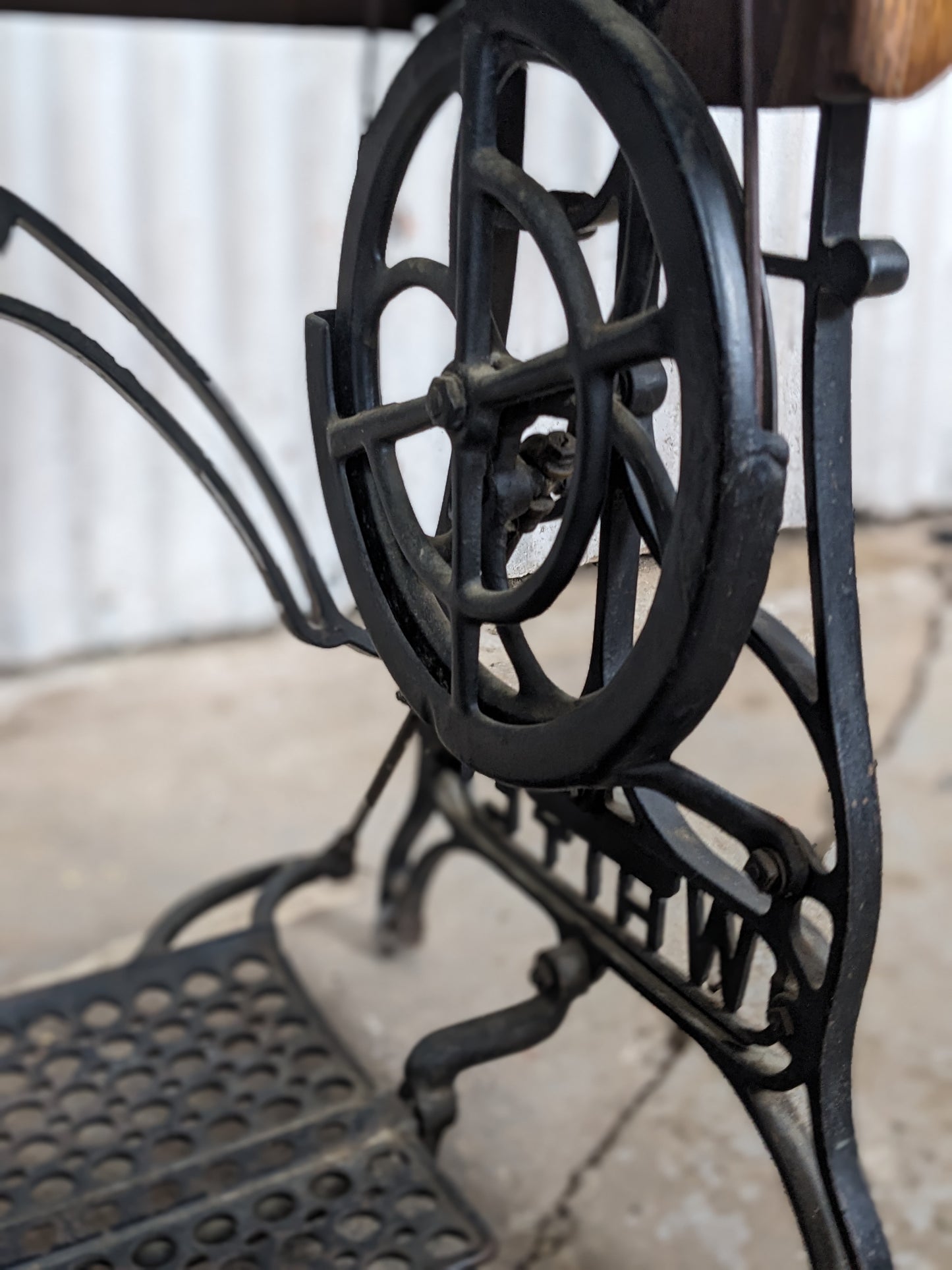 Antique White Sewing Machine