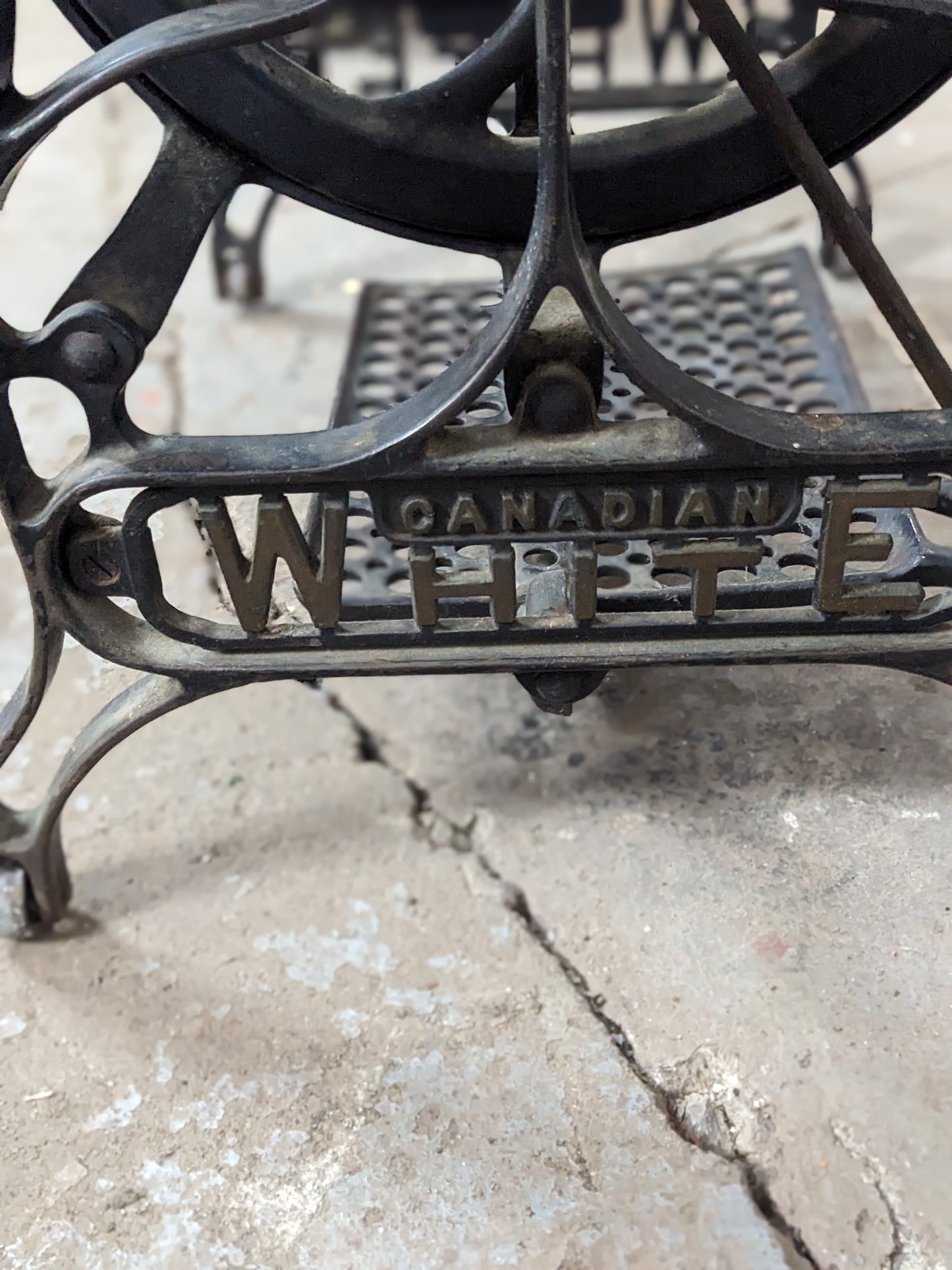 Antique White Sewing Machine
