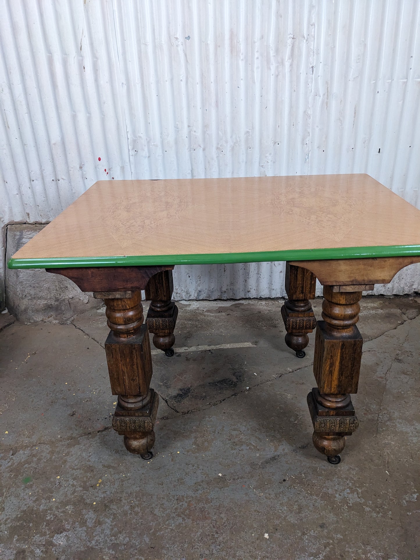 Vintage Enamel Topped Table