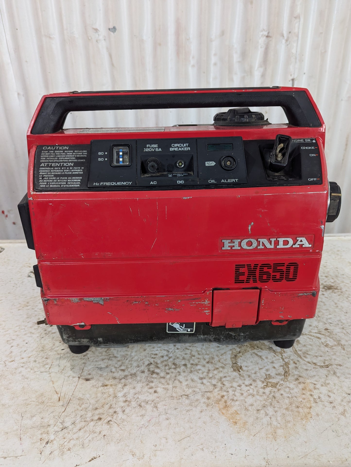 Honda Ex650 Gas Generator
