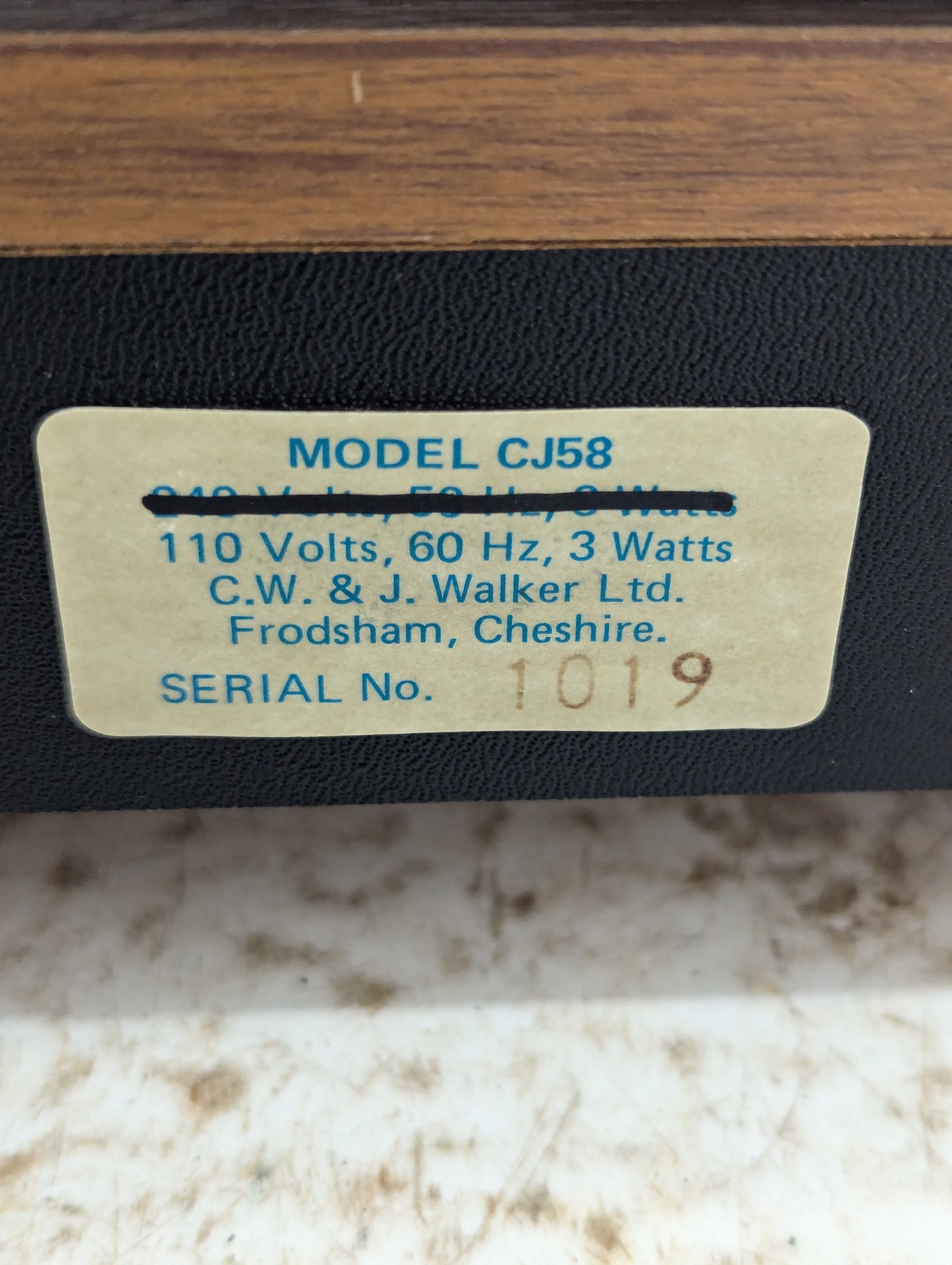 Vintage CJ Walker CJ58 Suspension Turntable with Mission 774 Tone Arm and Grado Cartridge