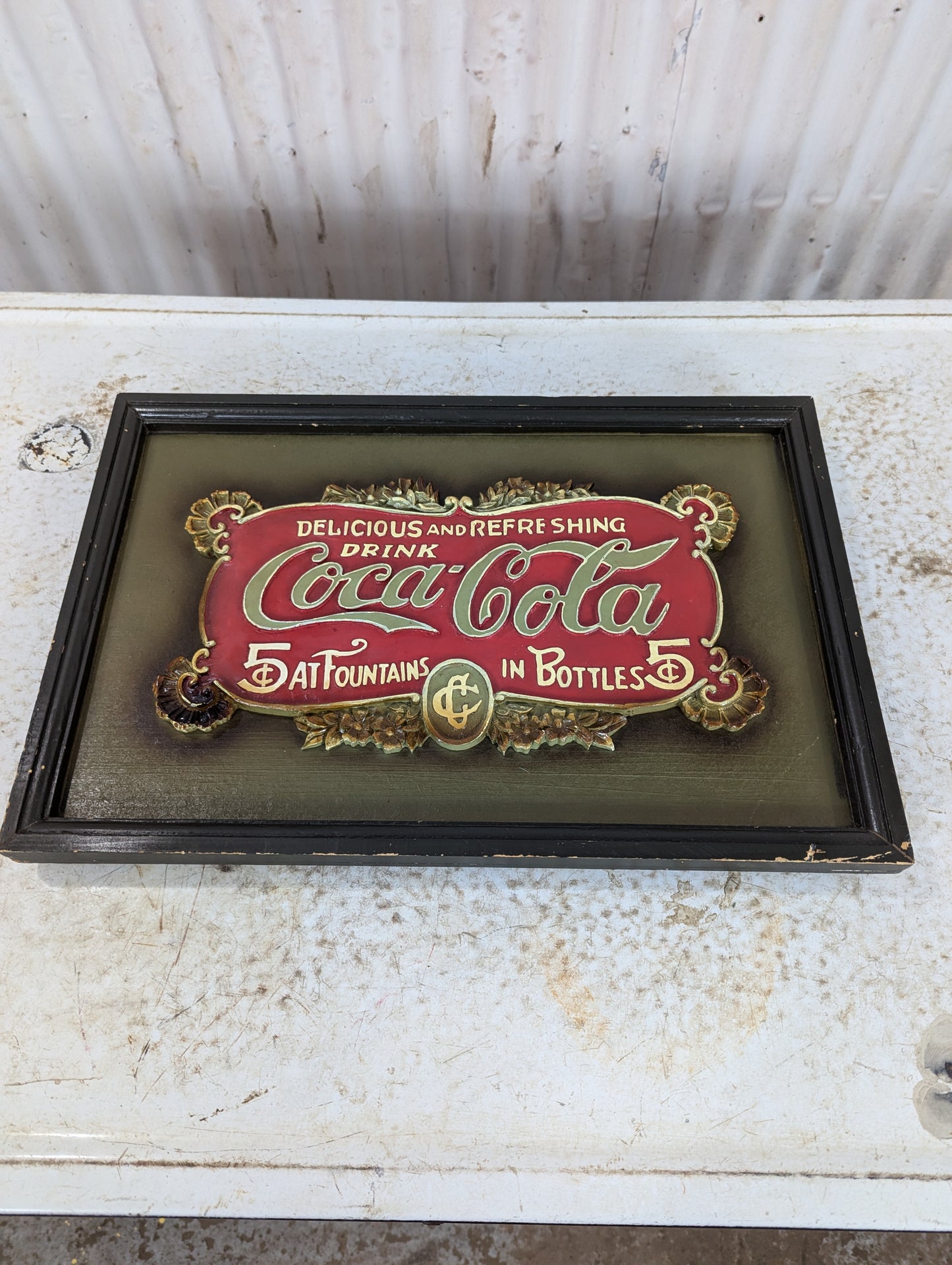 3D Coca Cola Framed Sign
