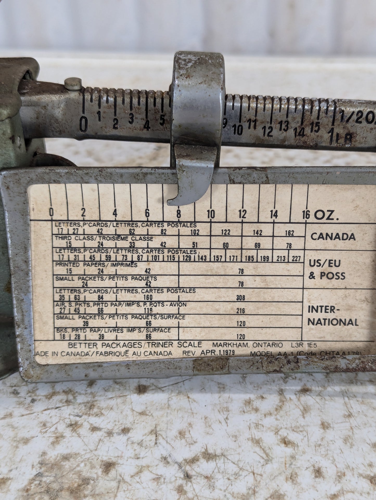 Vintage 1960’s Triner Postal Scale