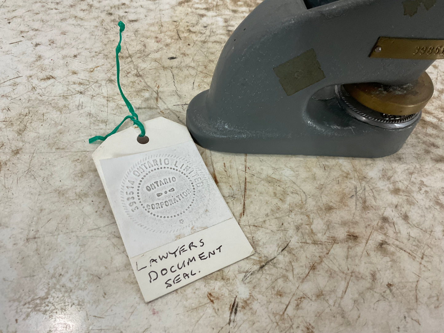 Antique Cast Iron Lawyer’s Seal Stamp
