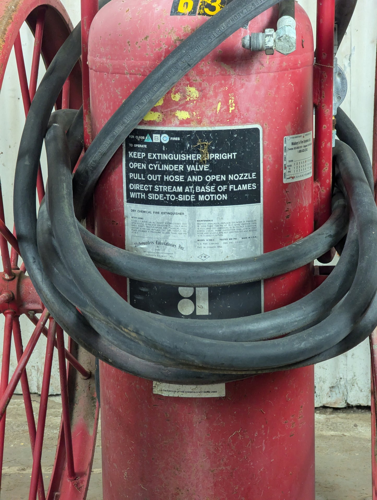 Vintage Ansul Wheel Fire Extinguisher