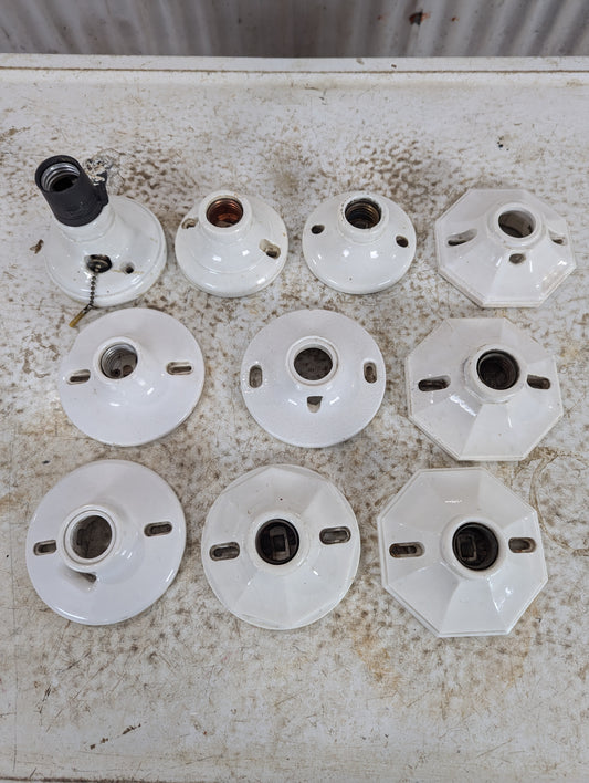 Vintage Porcelain Light Fixtures