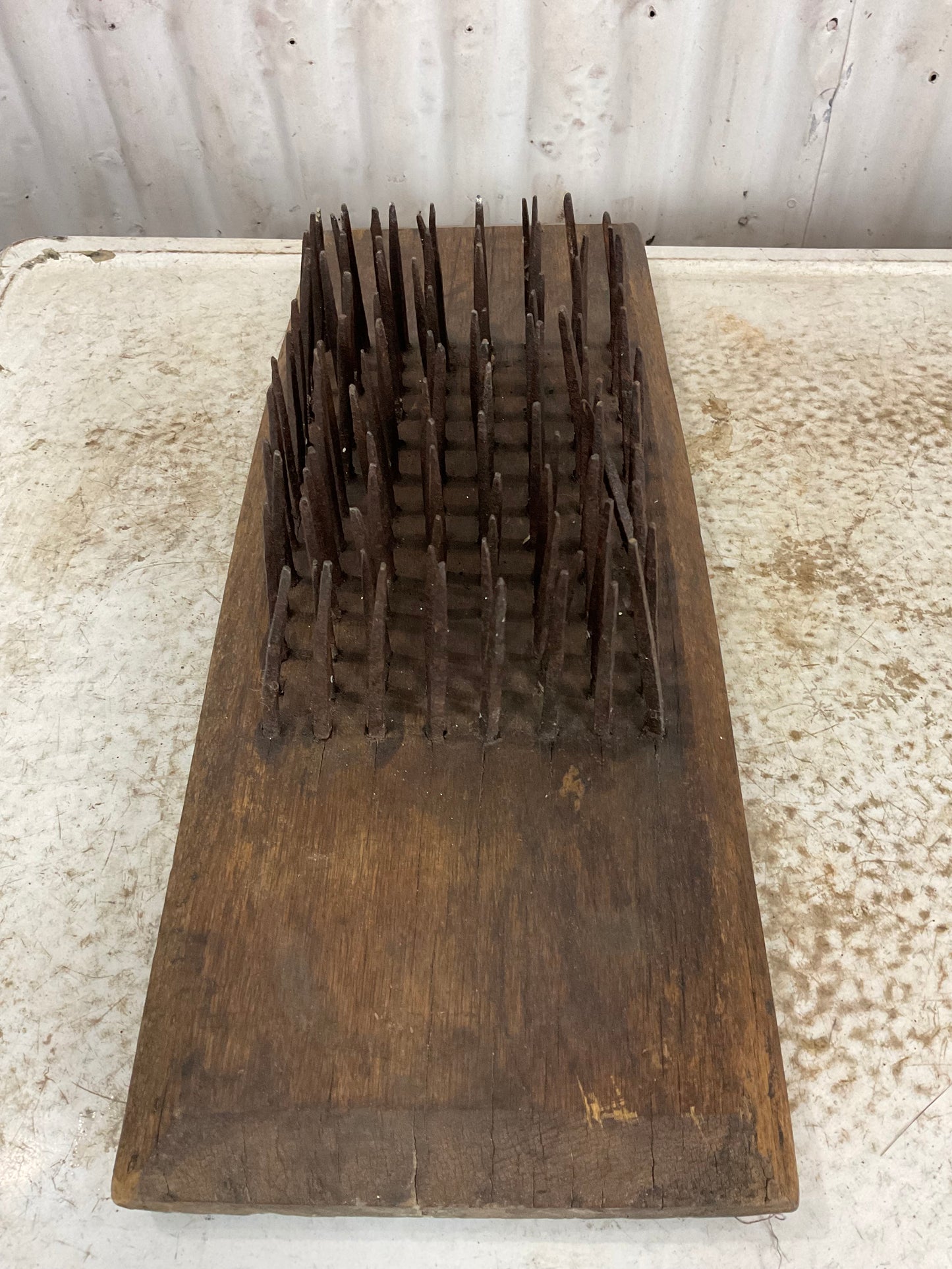 2 Antique Flax Carders