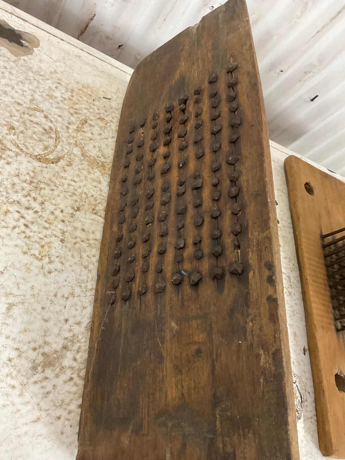 2 Antique Flax Carders