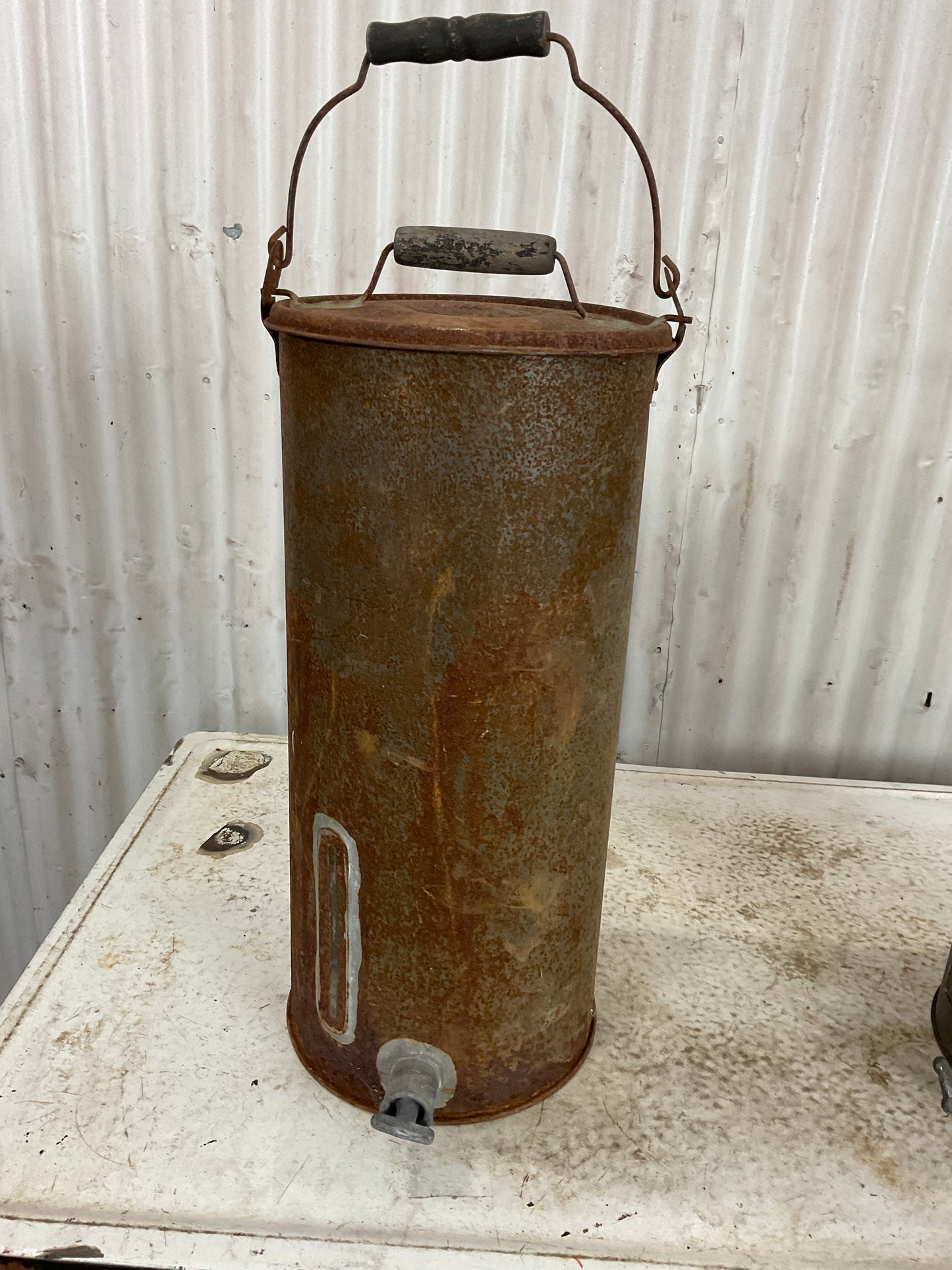 Antique Gravity Cream Separator Cans