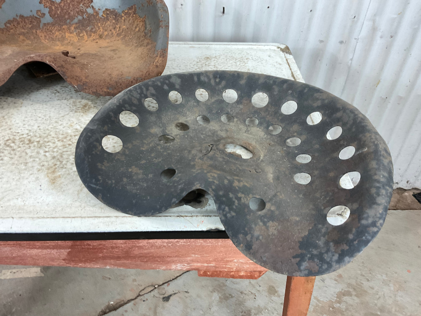 Vintage Metal Tractor Seats