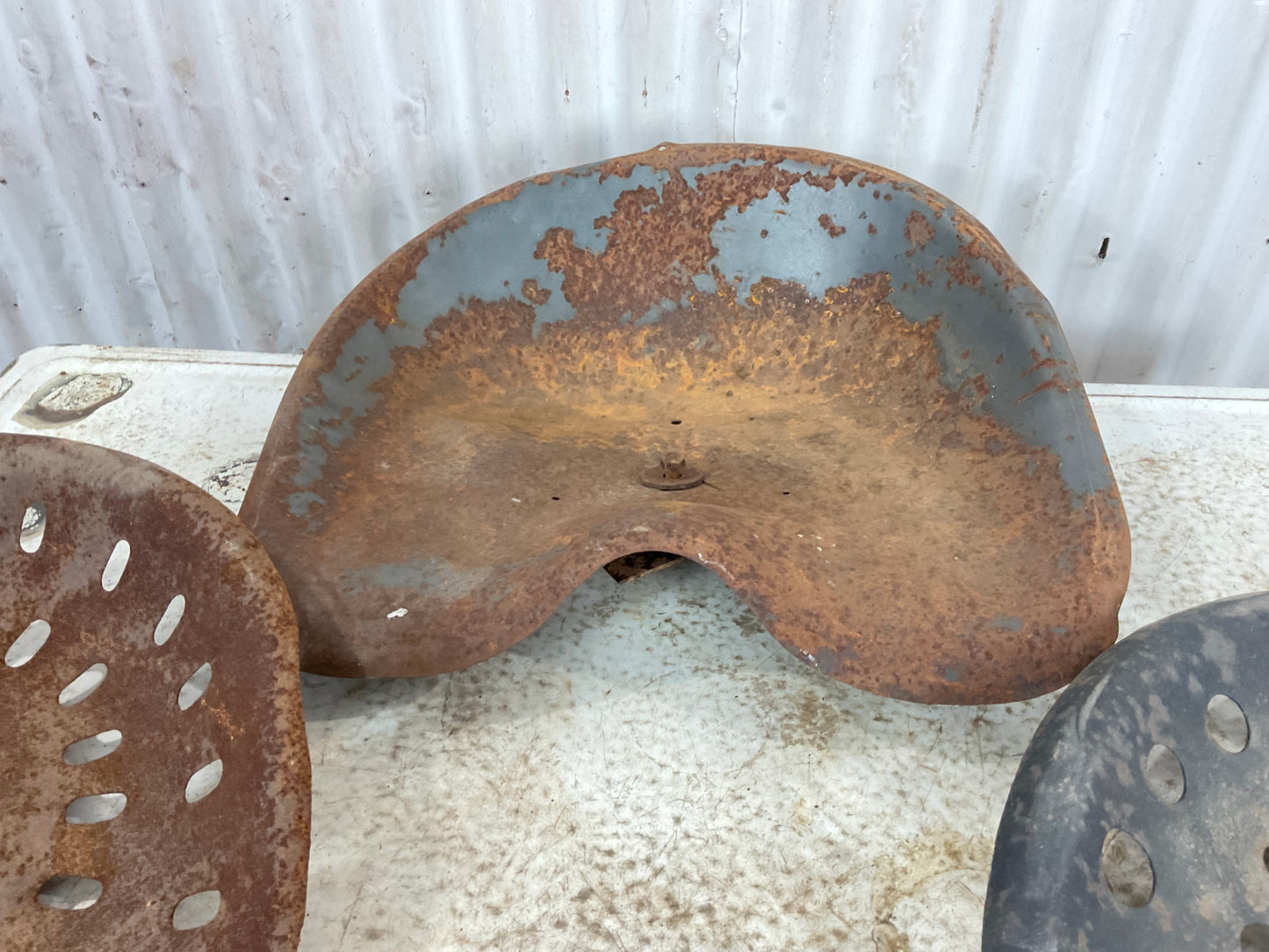 Vintage Metal Tractor Seats