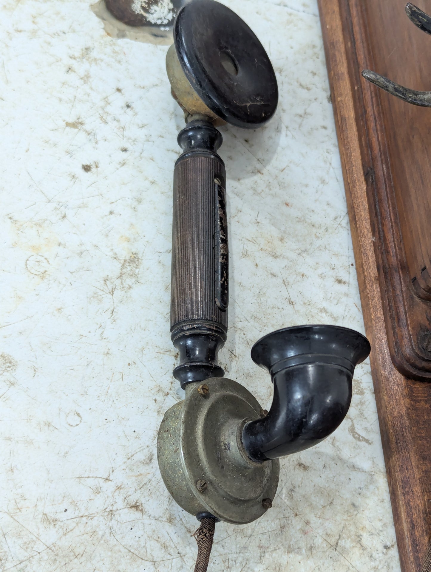 Vintage Wall Mount Hand Crank Telephone