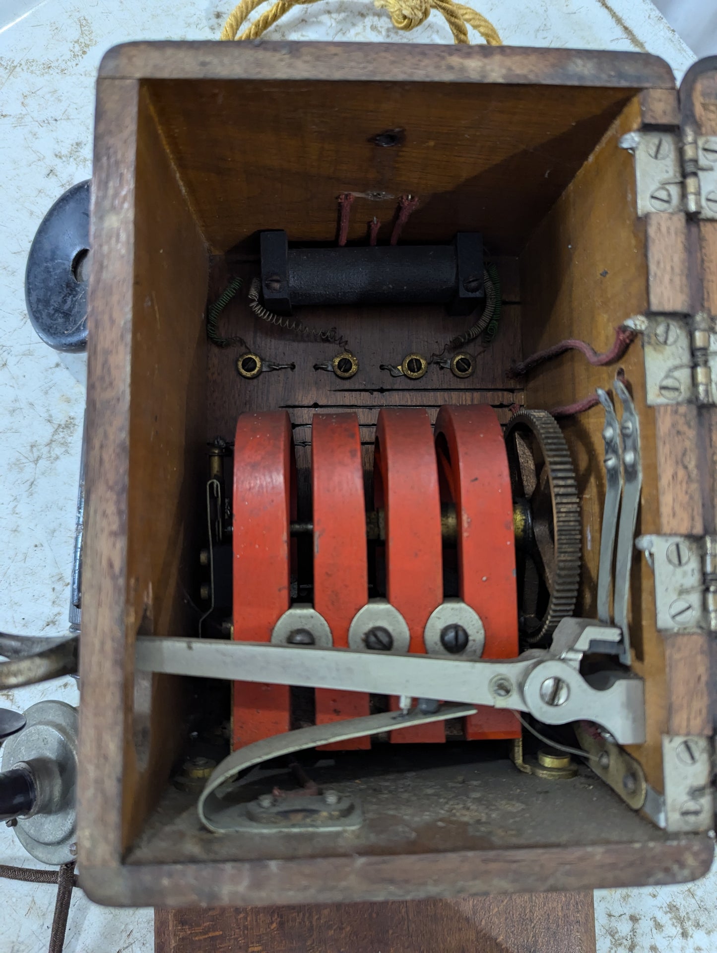 Vintage Wall Mount Hand Crank Telephone