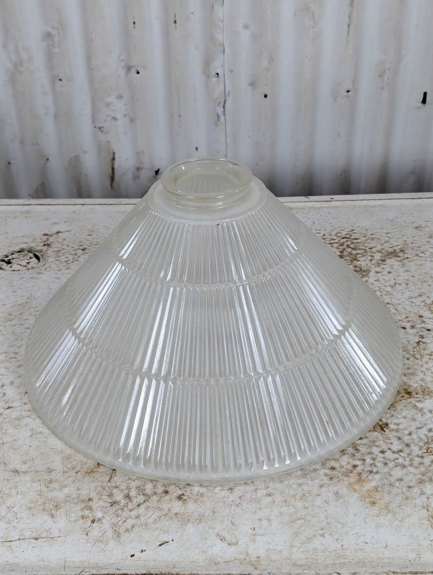 Frosted Ribbed Glass Light Shade