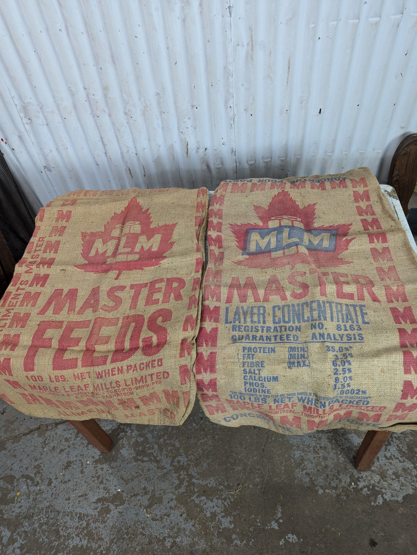Assorted Vintage Burlap Bags