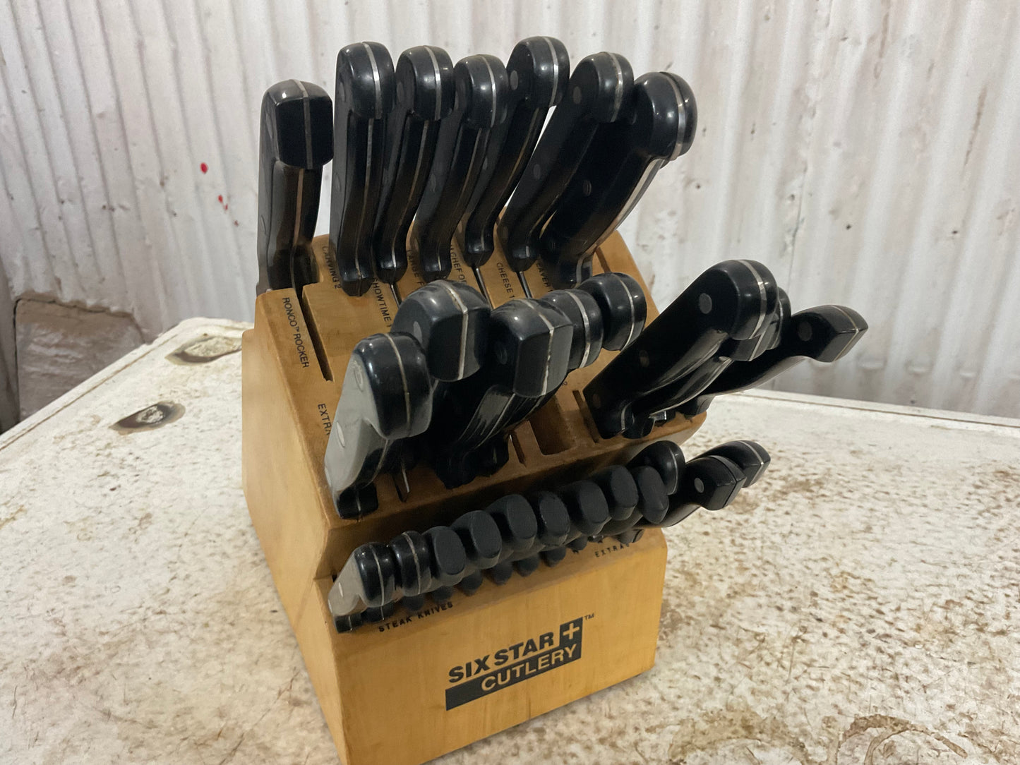 Ronco Six Star Cutlery Wood Block