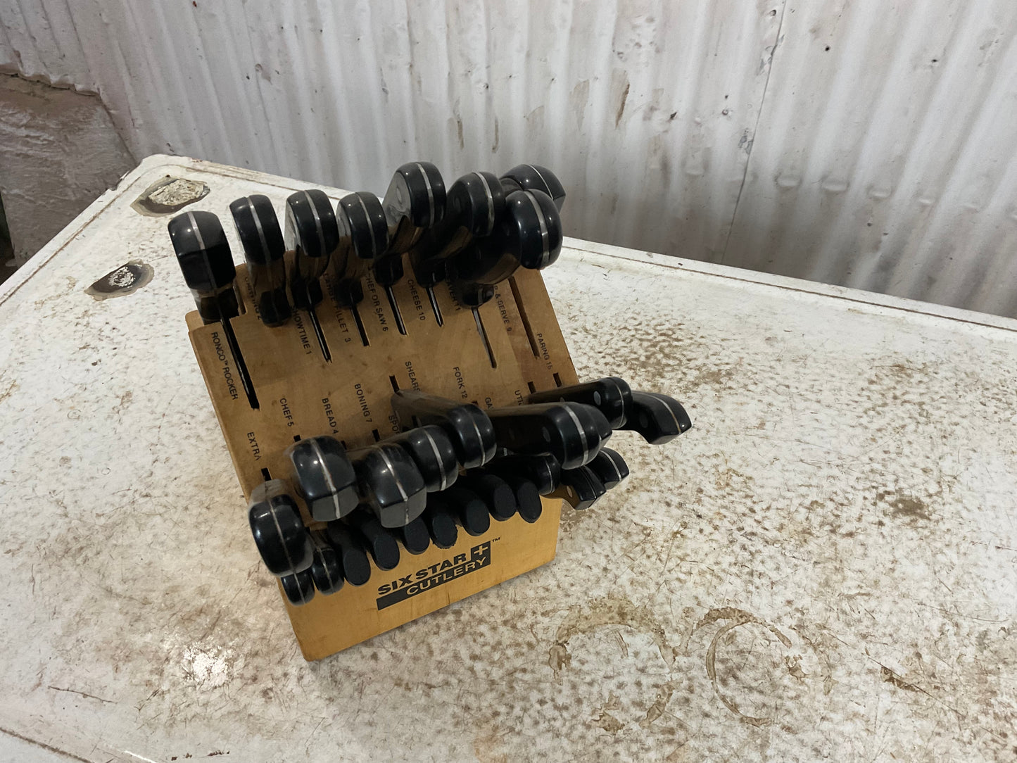 Ronco Six Star Cutlery Wood Block