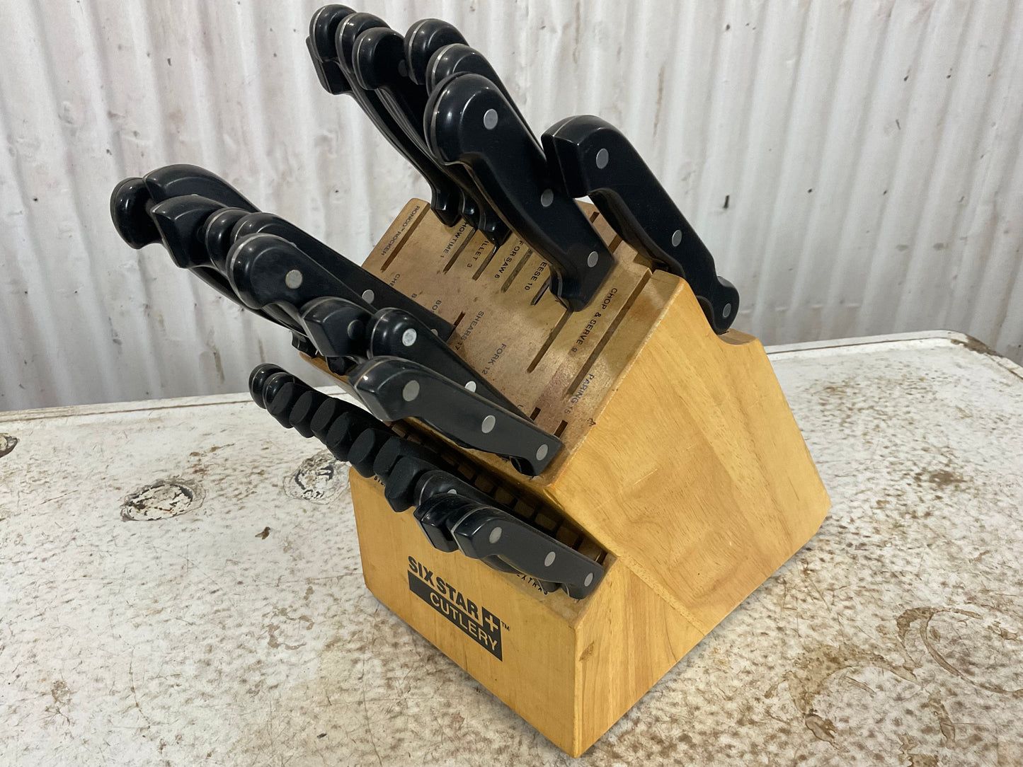 Ronco Six Star Cutlery Wood Block