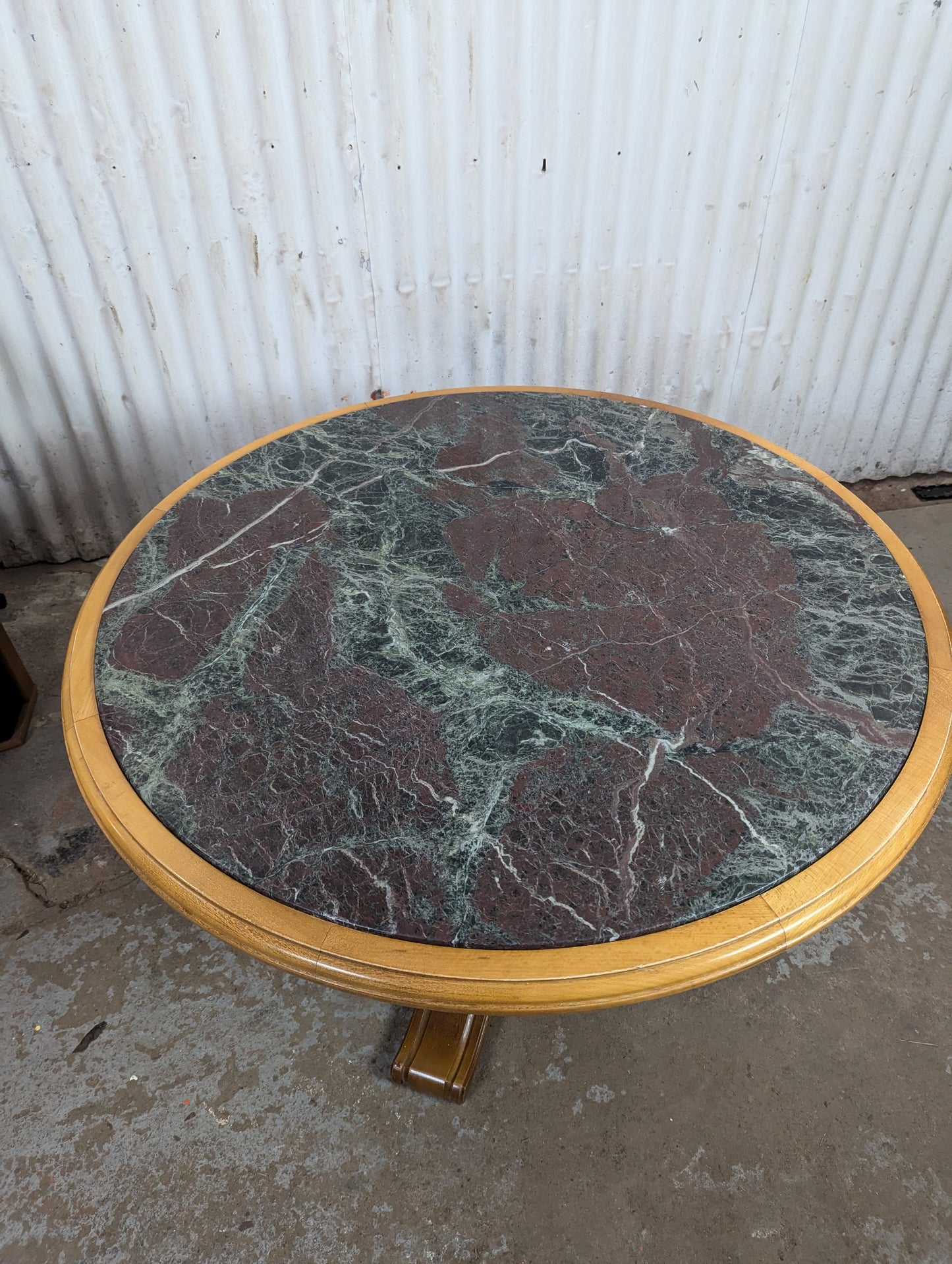 Round Coffee Table with Marble Top