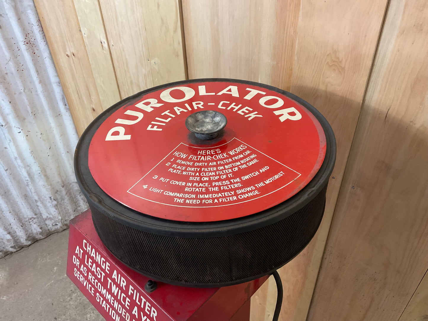 Vintage Purolator Filtair-Chek with Stand