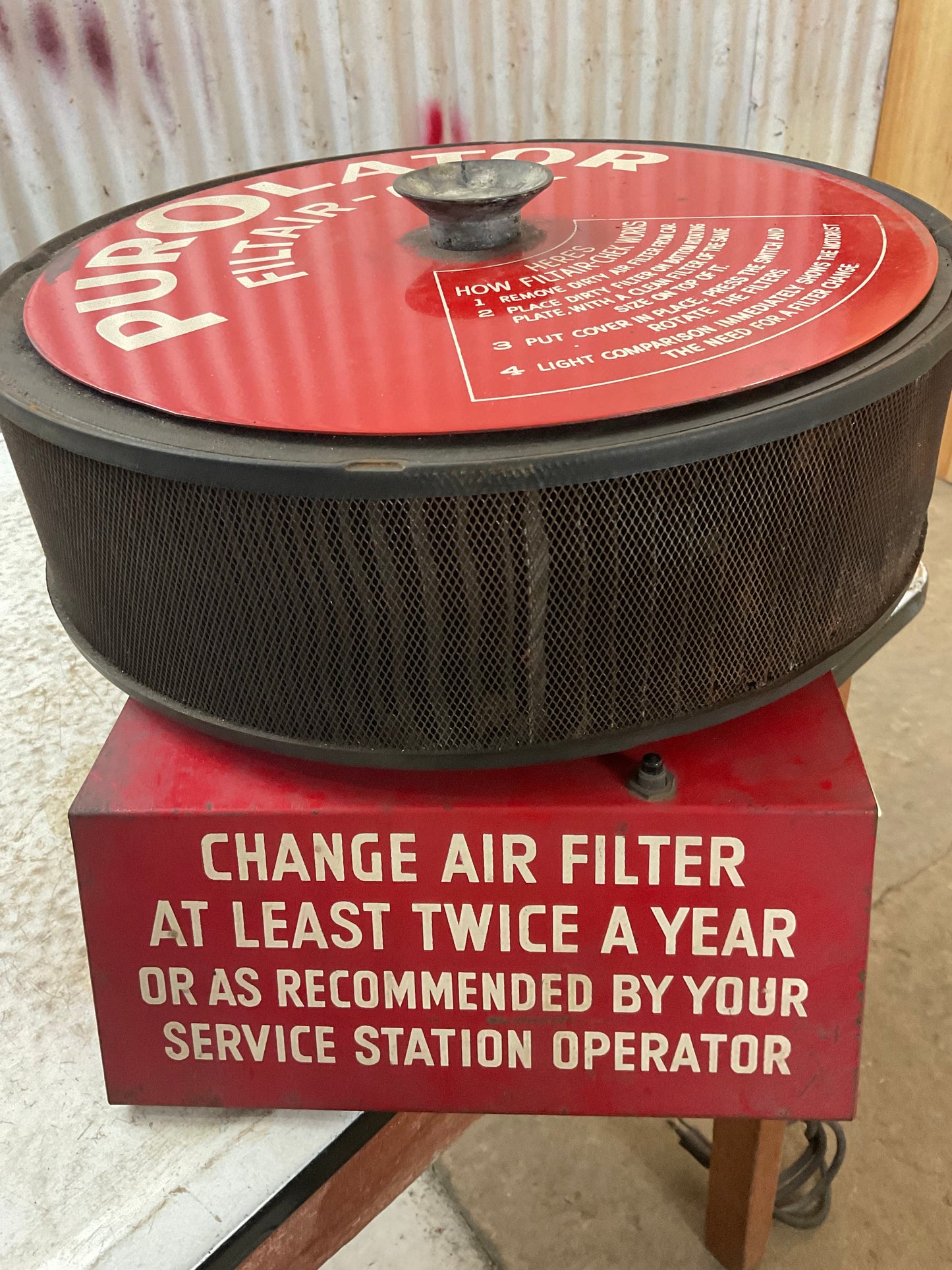 Vintage Purolator Filtair-Chek with Stand