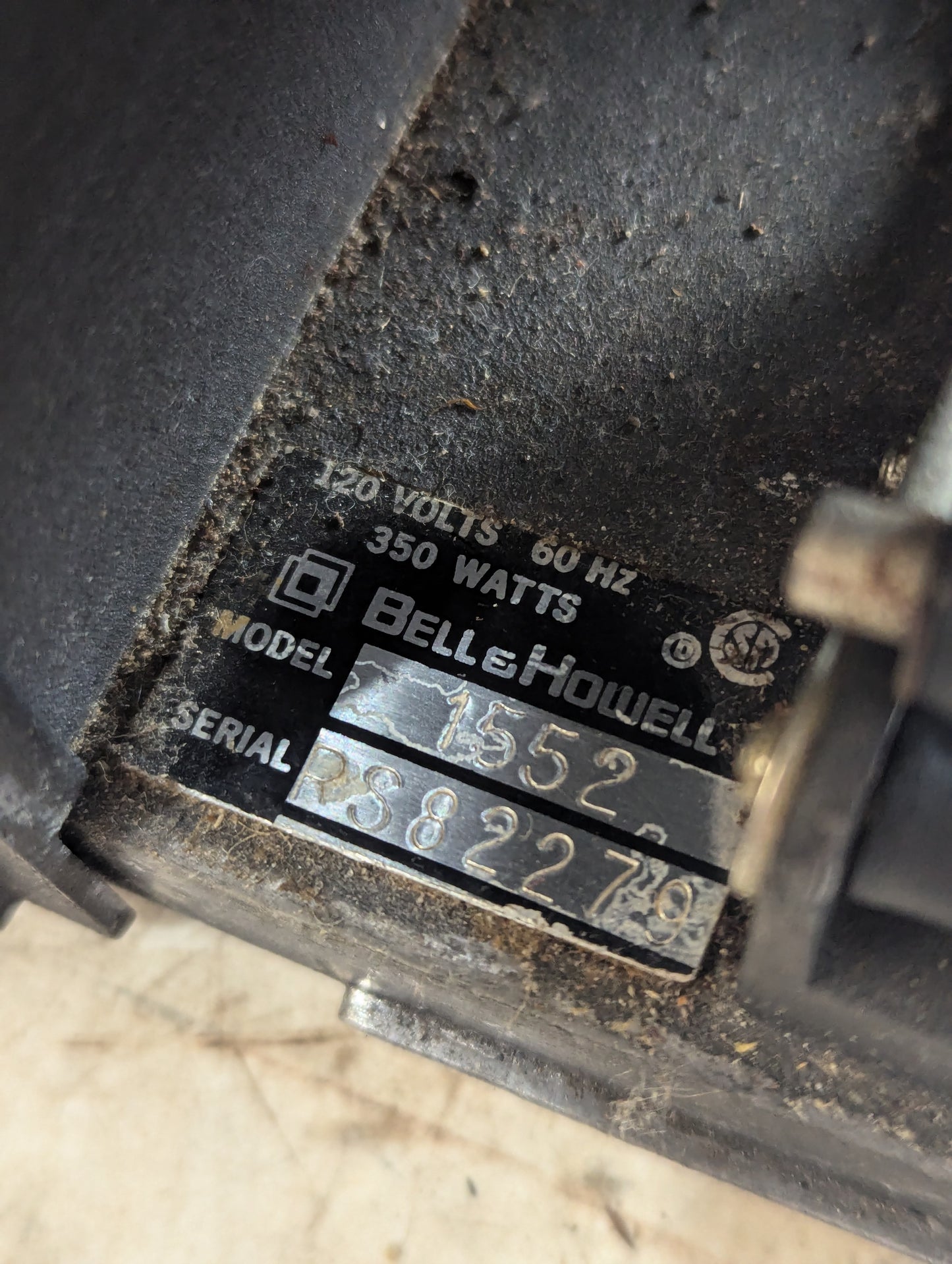 Bell and Howell Sound Film Projector Model 1552 - Needs Belt